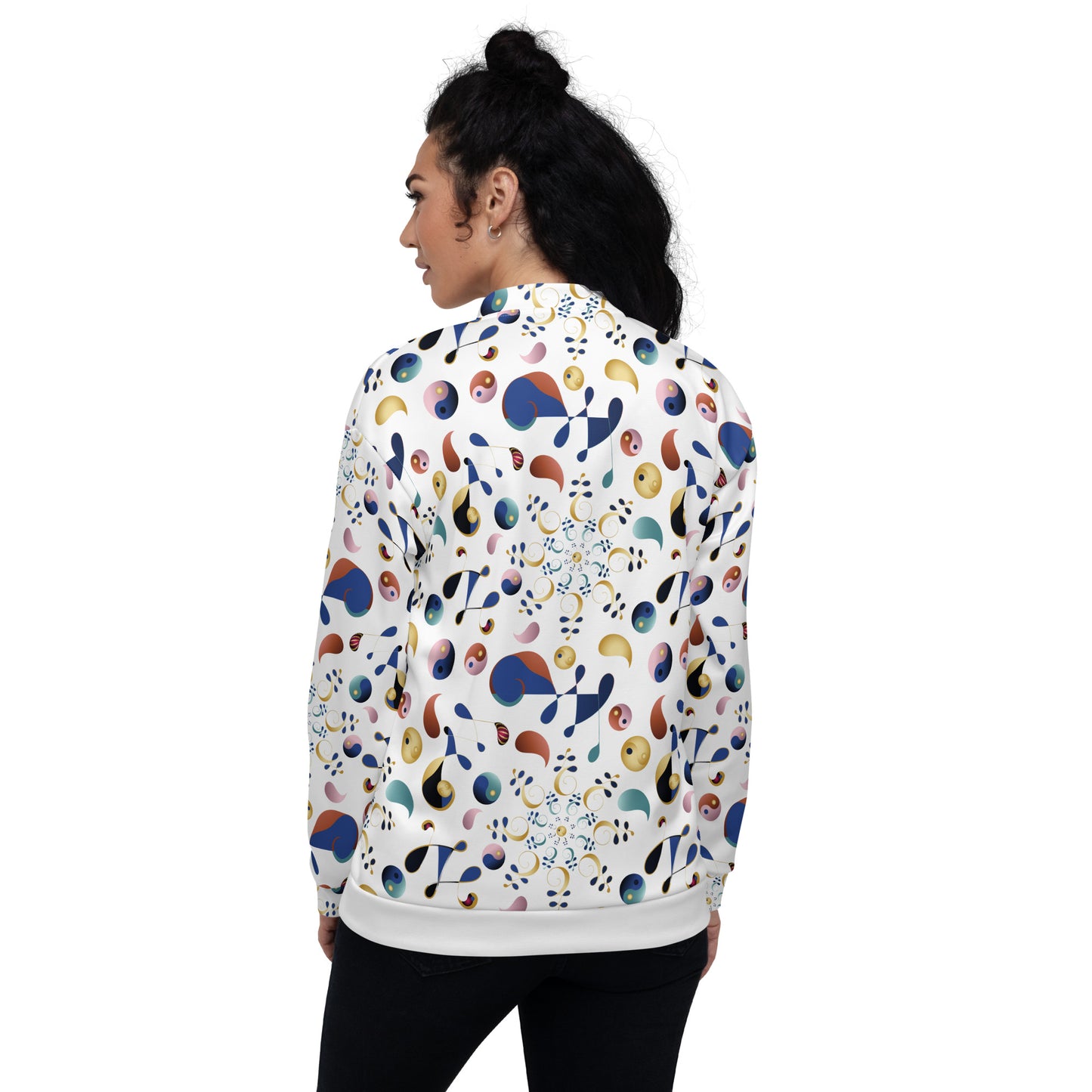 Unisex Bomber Jacket Kukloso Melange de fleuron No 1 - Free Shipping