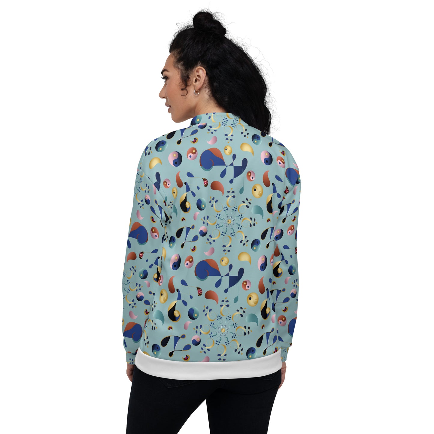 Unisex Bomber Jacket Kukloso Melange de fleuron No 2 - Free Shipping