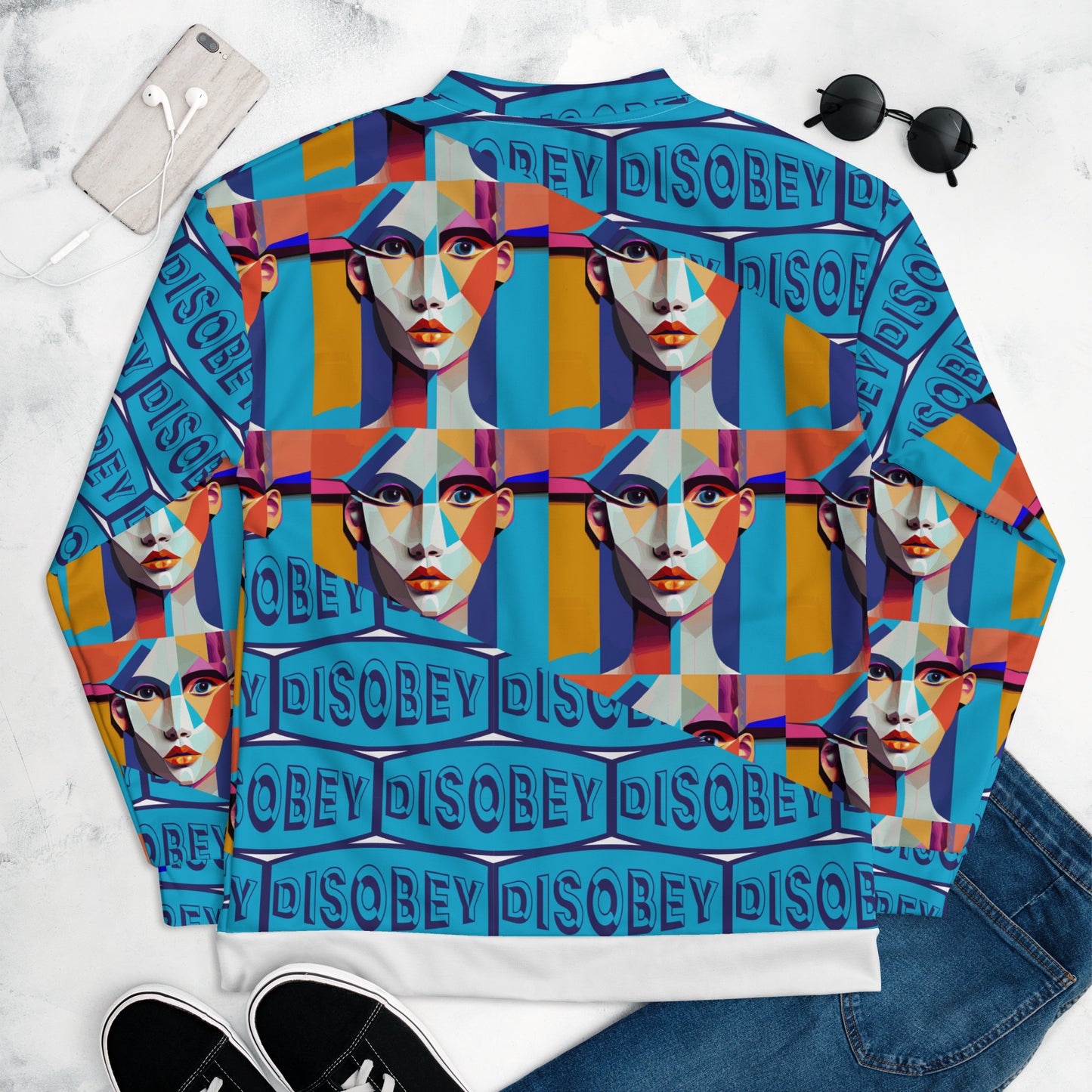 Unisex Bomber Jacket Kukloso Disobey No 4 - Free Shipping