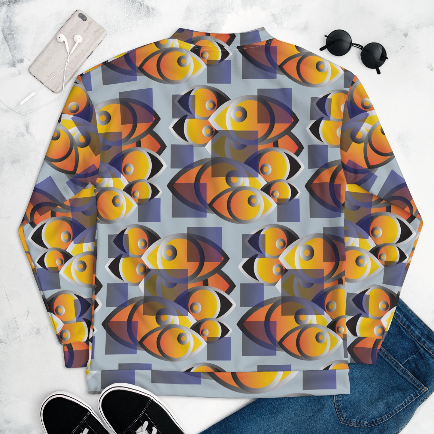 Unisex Bomber Jacket Kukloso Abstractical No 253 - Free Shipping