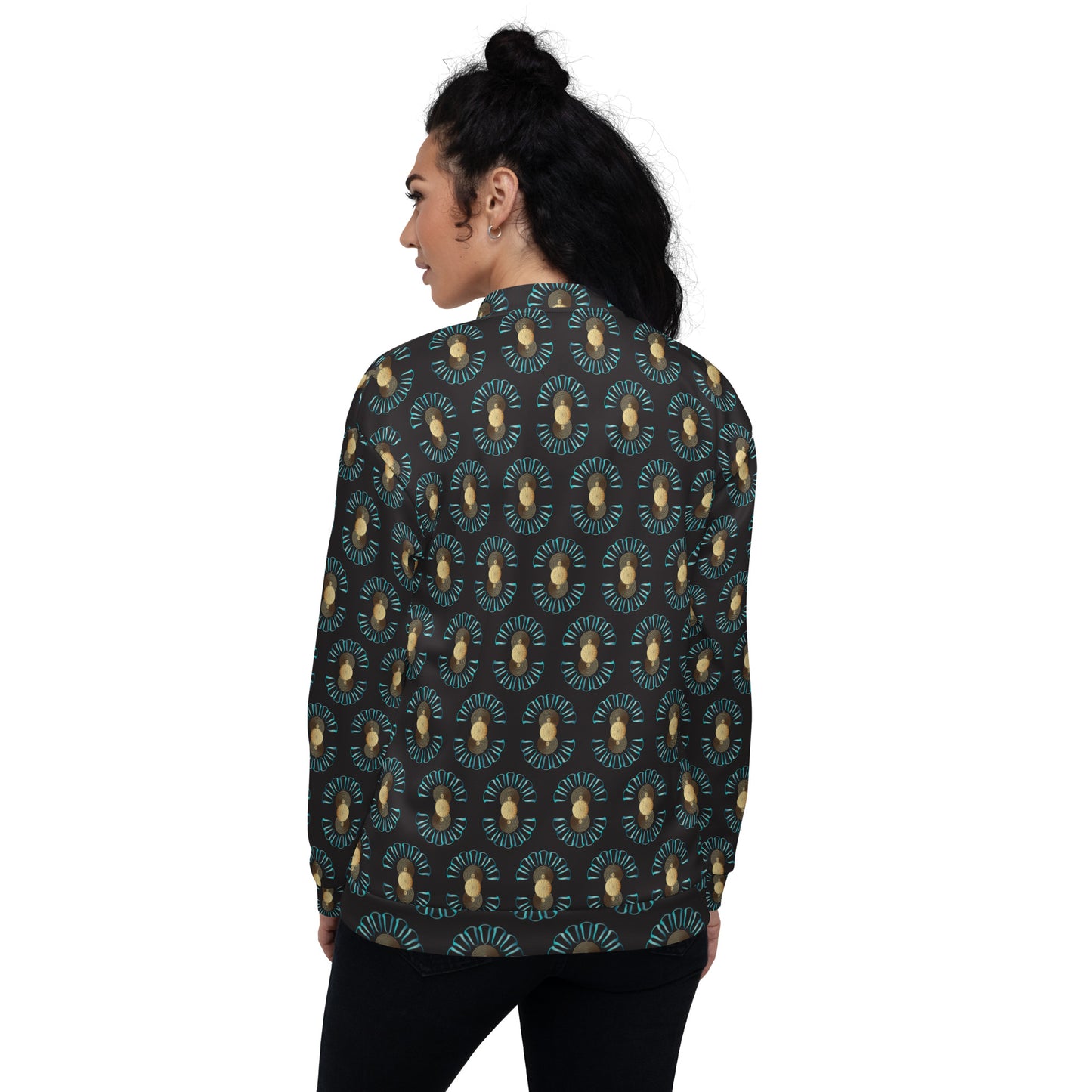Unisex Bomber Jacket Kukloso Abstractical No 26 Large Pattern - Free Shipping