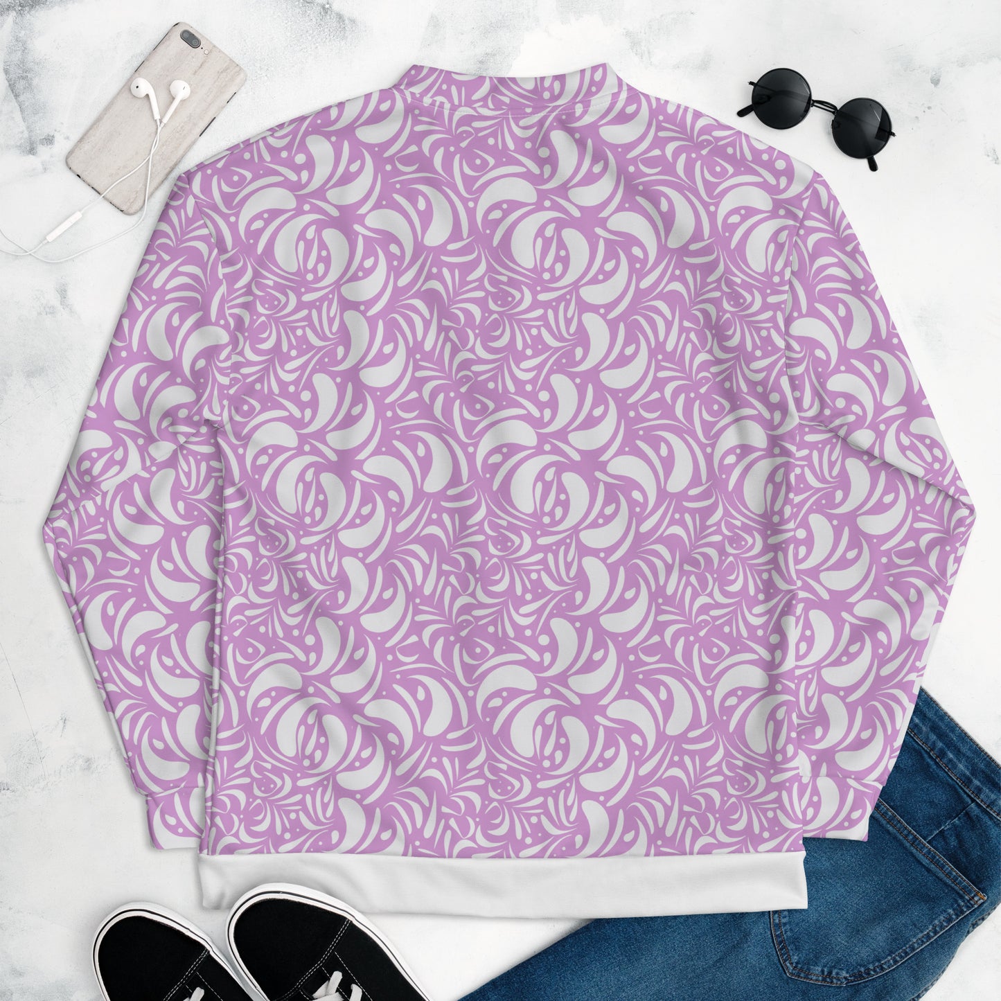 Unisex Bomber Jacket Kukloso Panopoly de fleuron No 4 - Free Shipping