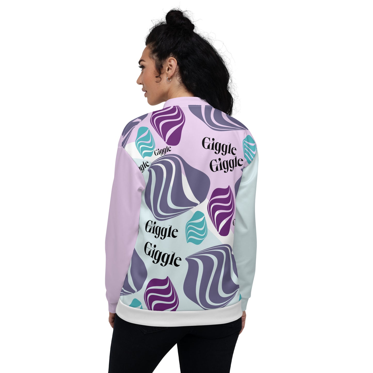 Unisex Bomber Jacket Kukloso Giggle Graphic No 1 - Free Shipping