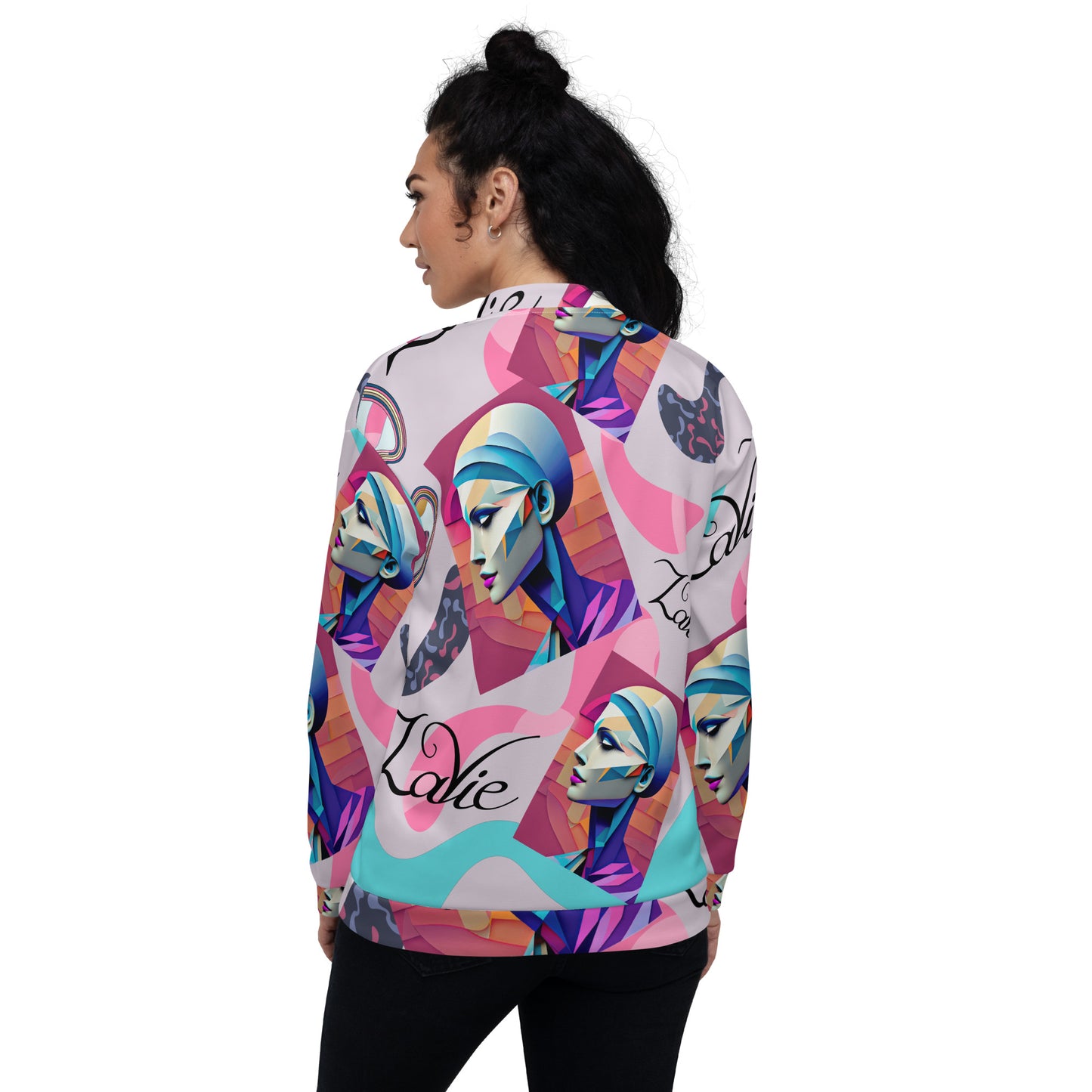 Unisex Bomber Jacket Kukloso Space Face Collage No 1 - free Shipping
