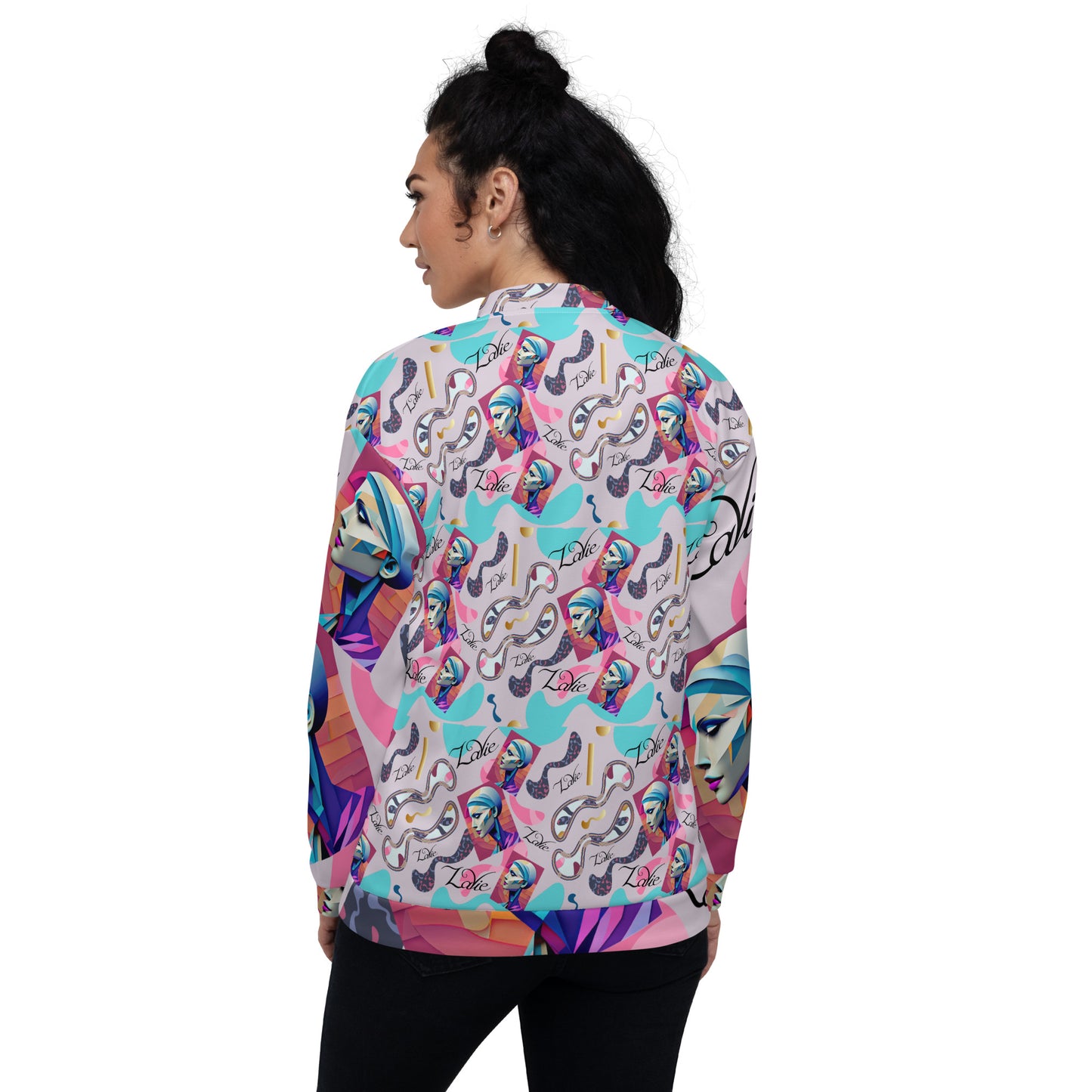 Unisex Bomber Jacket Kukloso Space Face Collage No 2- free Shipping