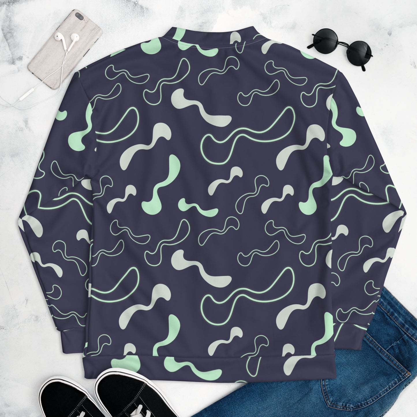 Unisex Bomber Jacket Kukloso Color Maze No 2 - Free Shipping