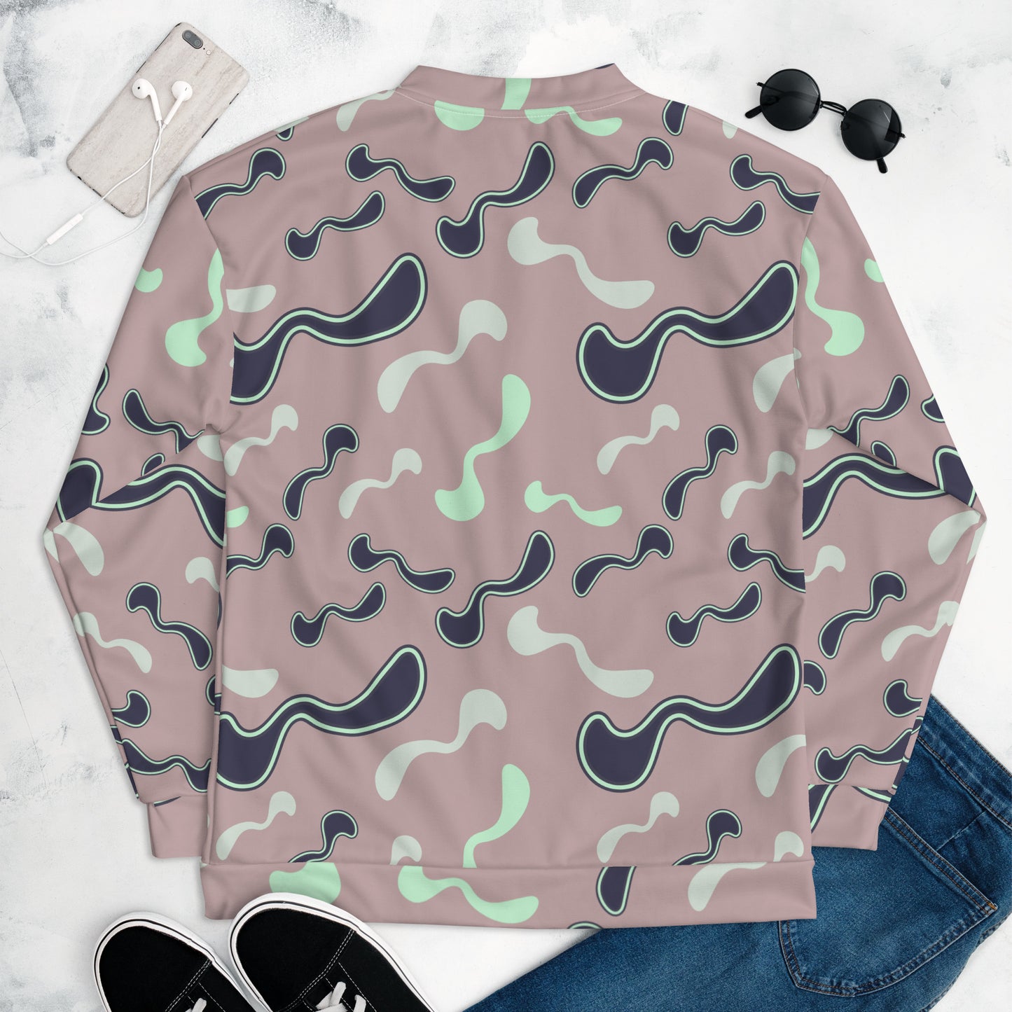 Unisex Bomber Jacket Kukloso Color Maze No 3 - Free Shipping