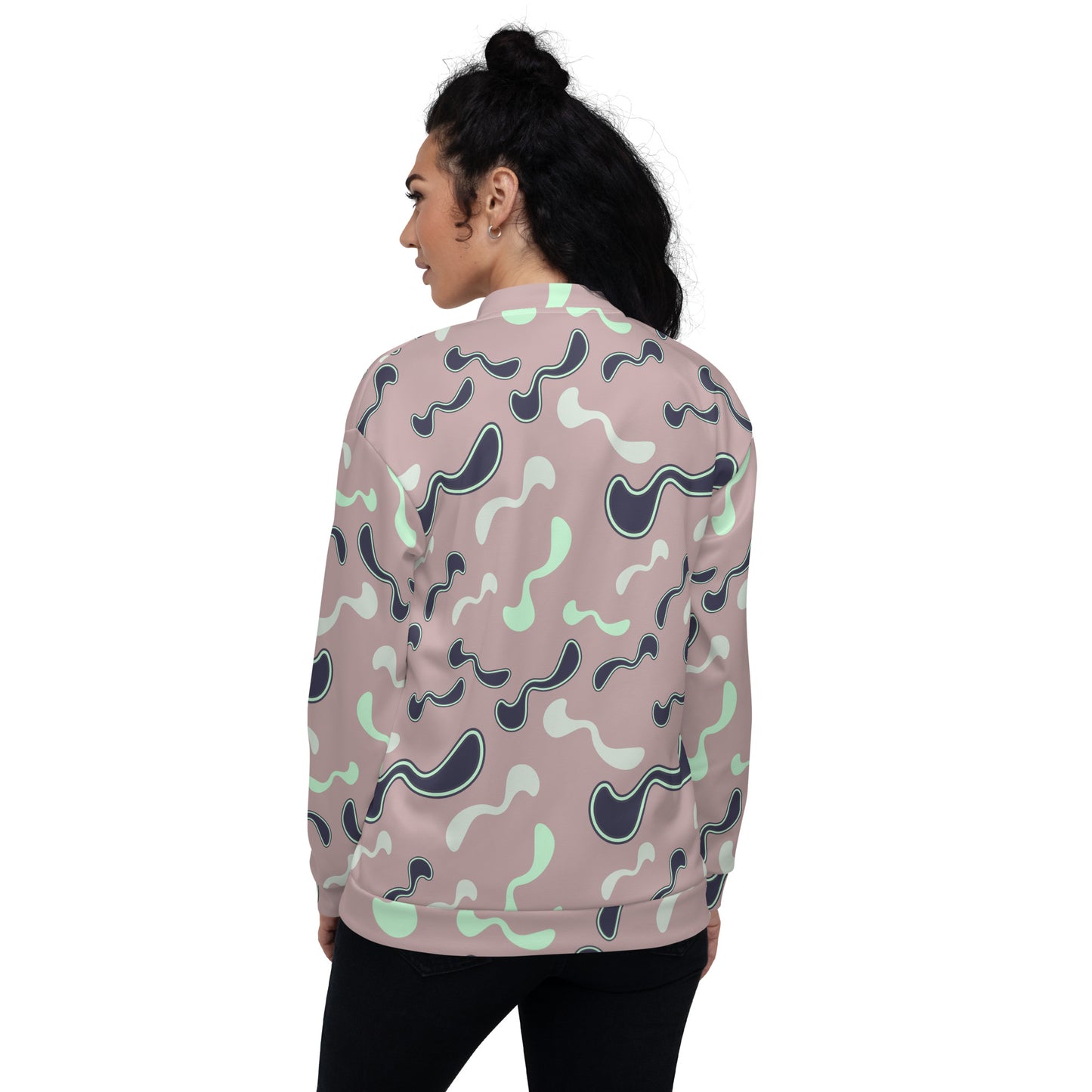 Unisex Bomber Jacket Kukloso Color Maze No 3 - Free Shipping