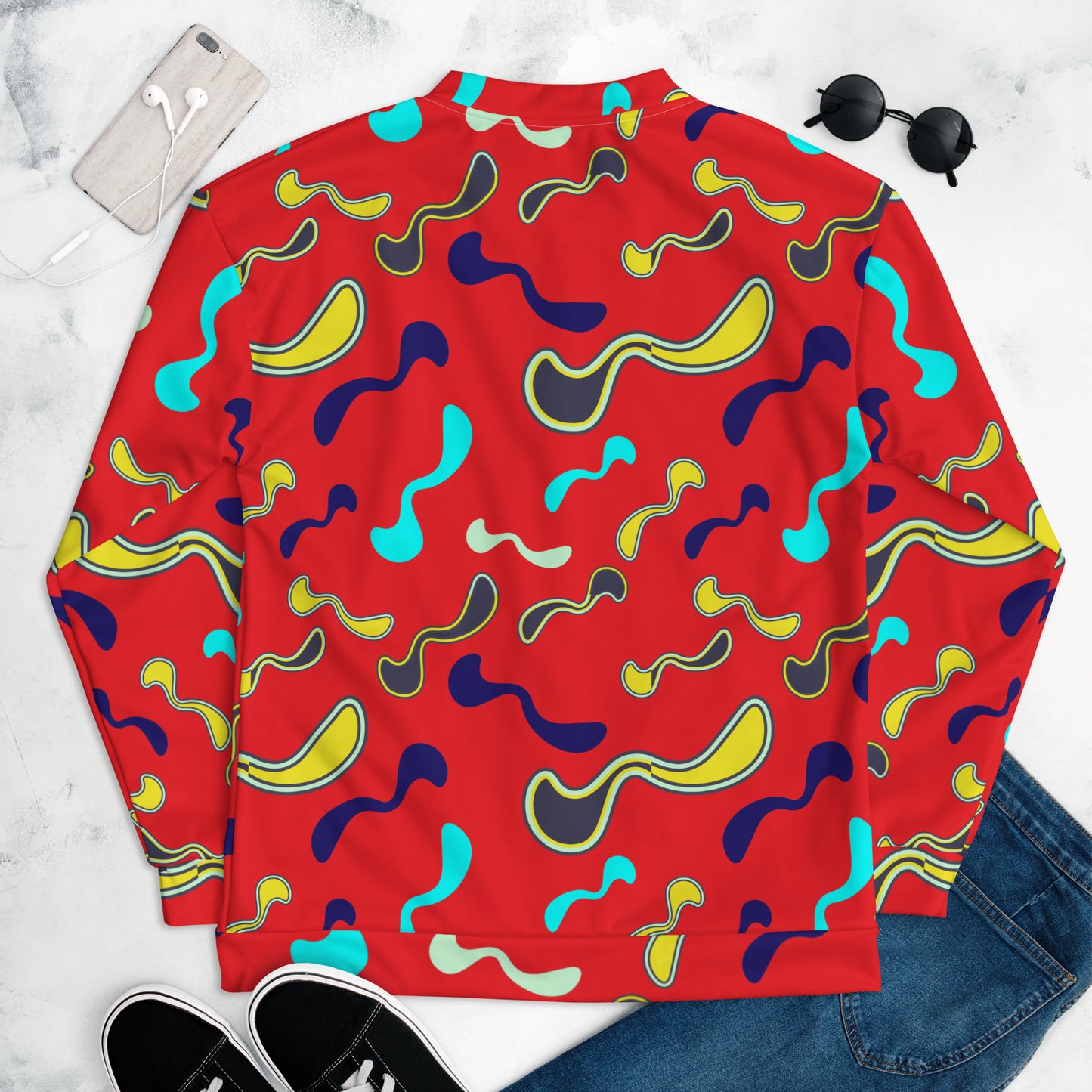 Unisex Bomber Jacket Kukloso Color Maze No 1 - Free Shipping
