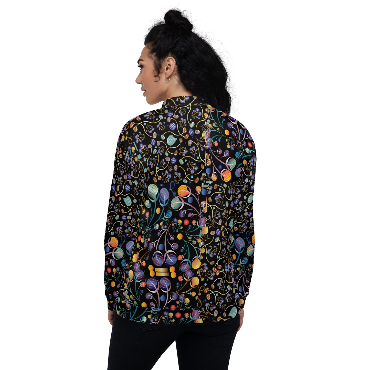 Unisex Bomber Jacket Kukloso No 4403-07 No 2 Pattern Collage - Free Shipping