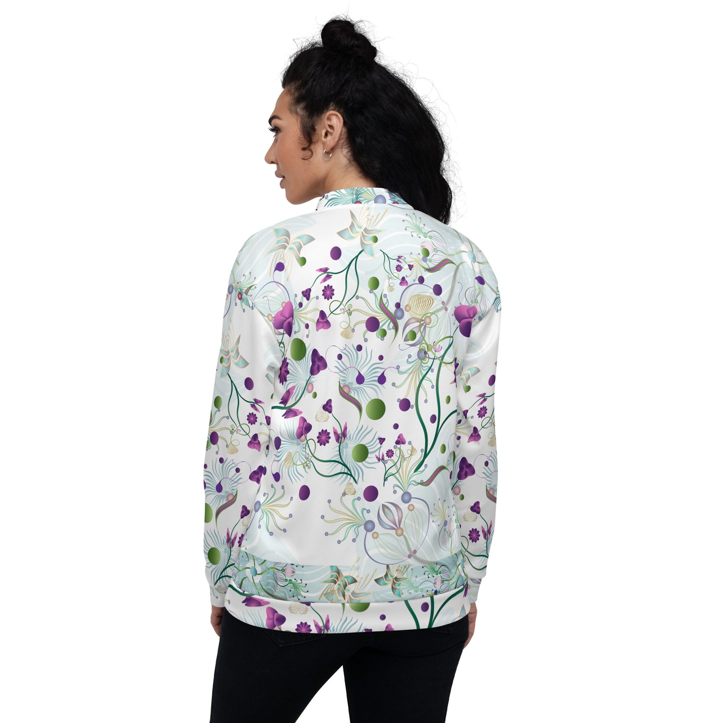 Unisex Bomber Jacket Kukloso Kuklos No 4398/4402 Collage Pattern - Free Shipping