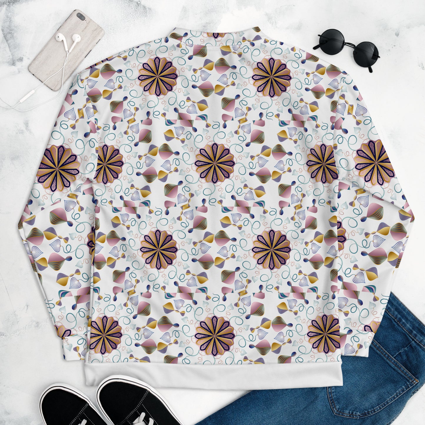 Unisex Bomber Jacket Kukloso Kuklos No 4393 Pattern - Free Shipping
