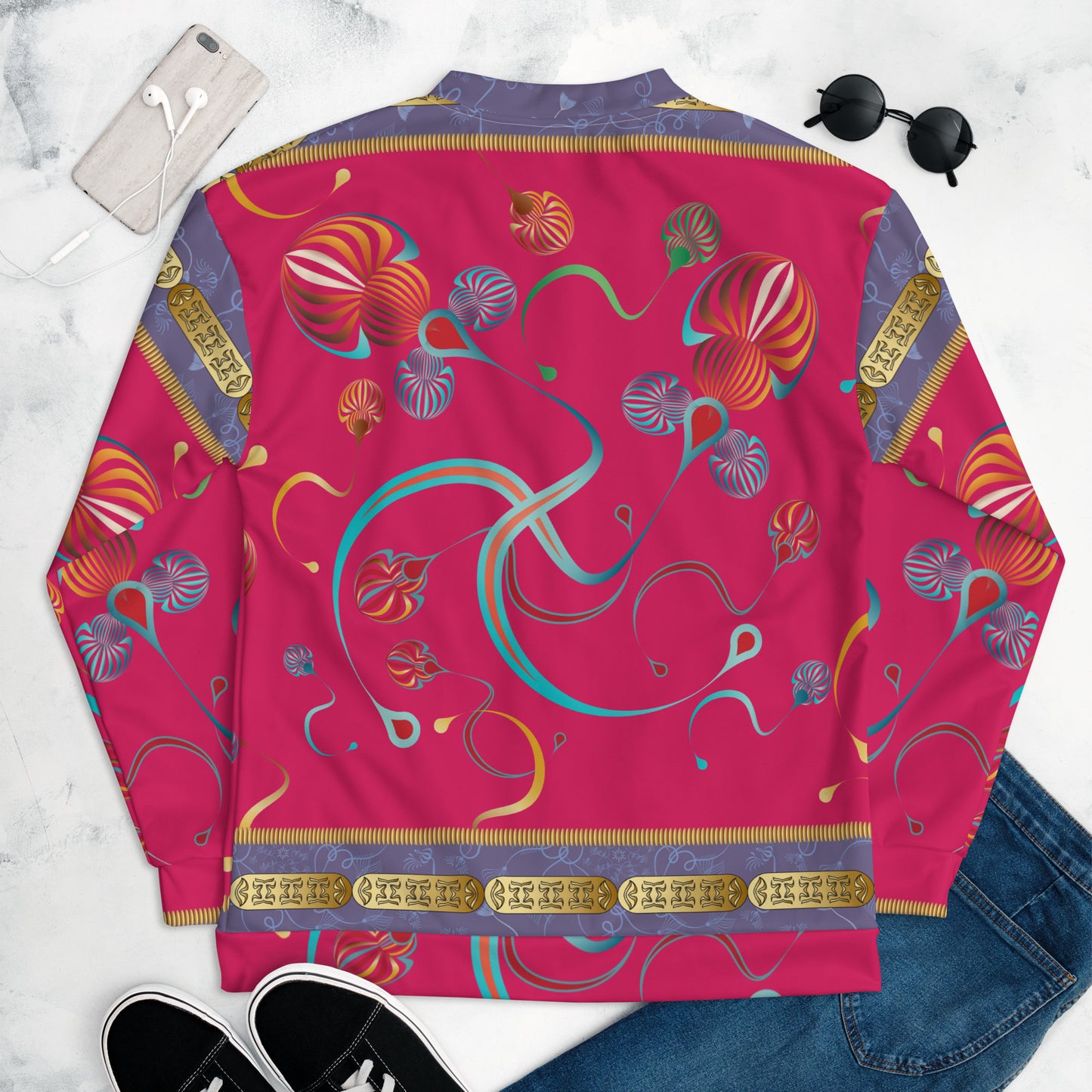 Unisex Bomber Jacket Kukloso Kuklos No 4375 Pattern - Free Shipping