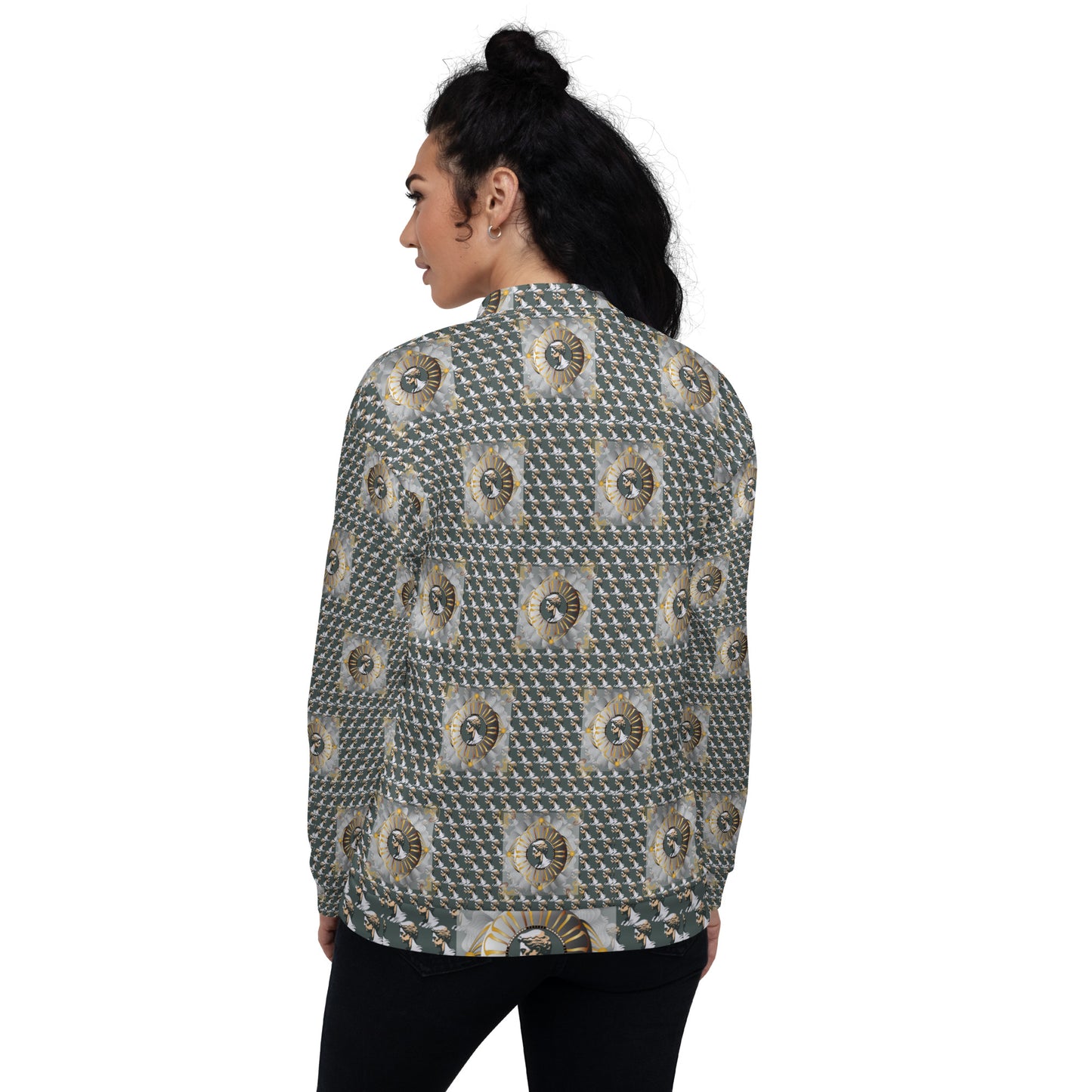 Unisex Bomber Jacket Kukloso Kuklos No 4376 Pattern - Free Shipping