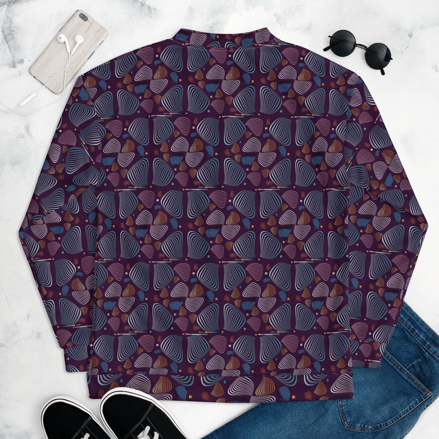 Unisex Bomber Jacket Kukloso Fleuron No 78 A - Free Shipping