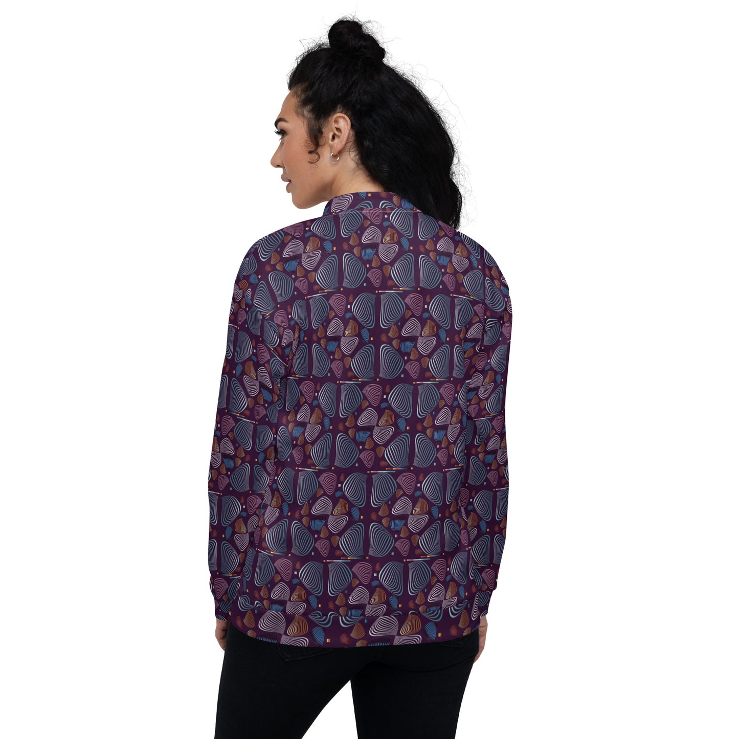 Unisex Bomber Jacket Kukloso Fleuron No 78 A - Free Shipping