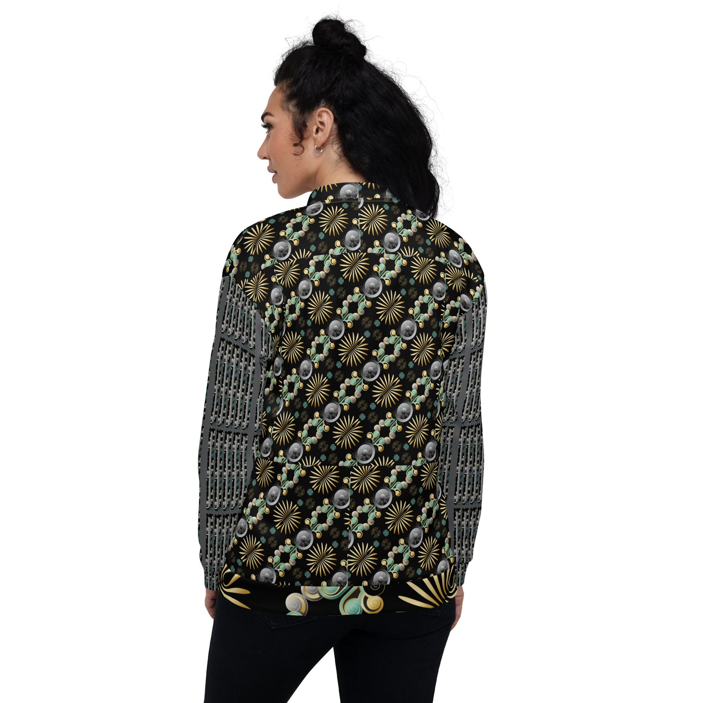 Unisex Bomber Jacket Kukloso Abstractical No 56 No 7 - Free Shipping