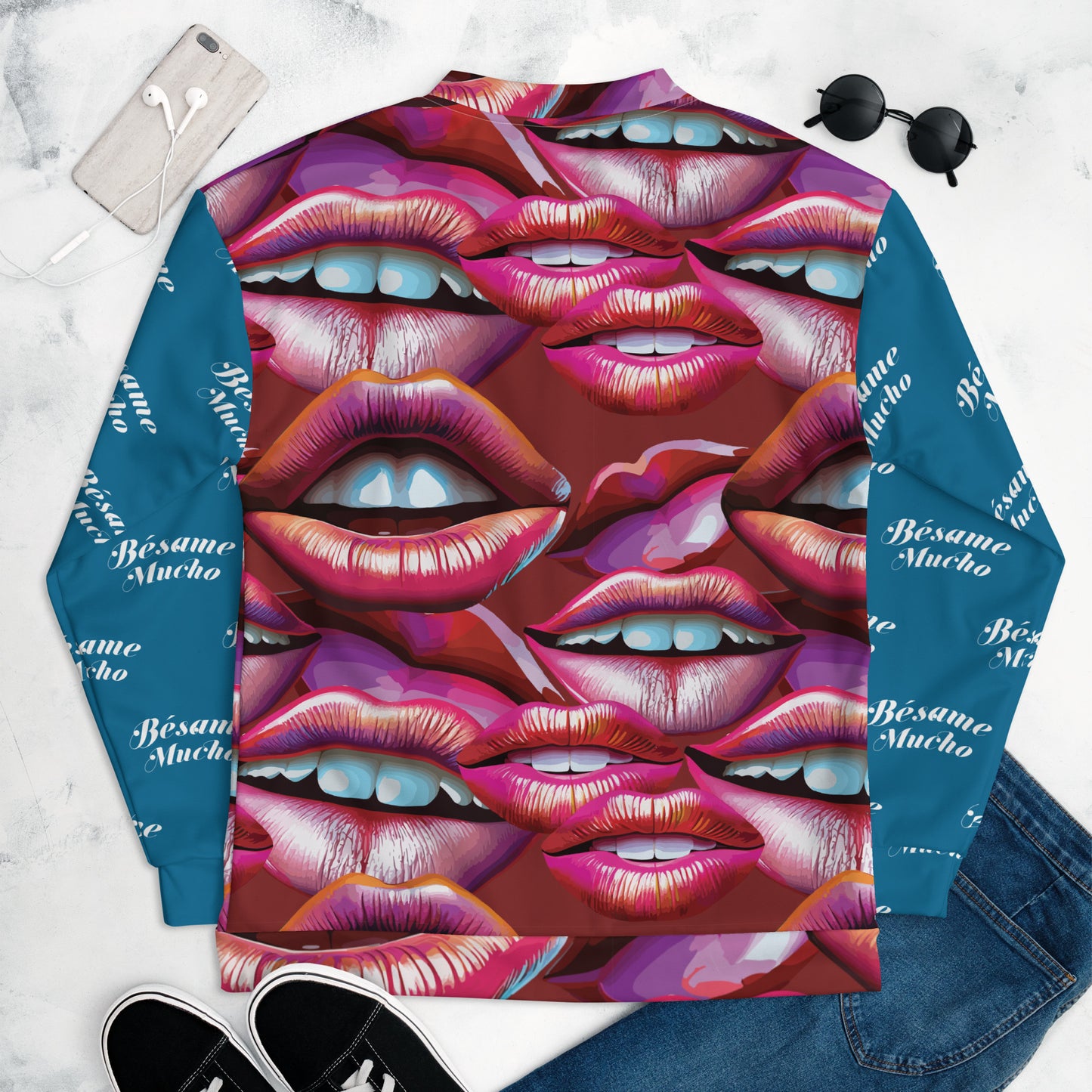 Unisex Bomber Jacket Kukloso Besame Mucho No 3 - Free Shipping