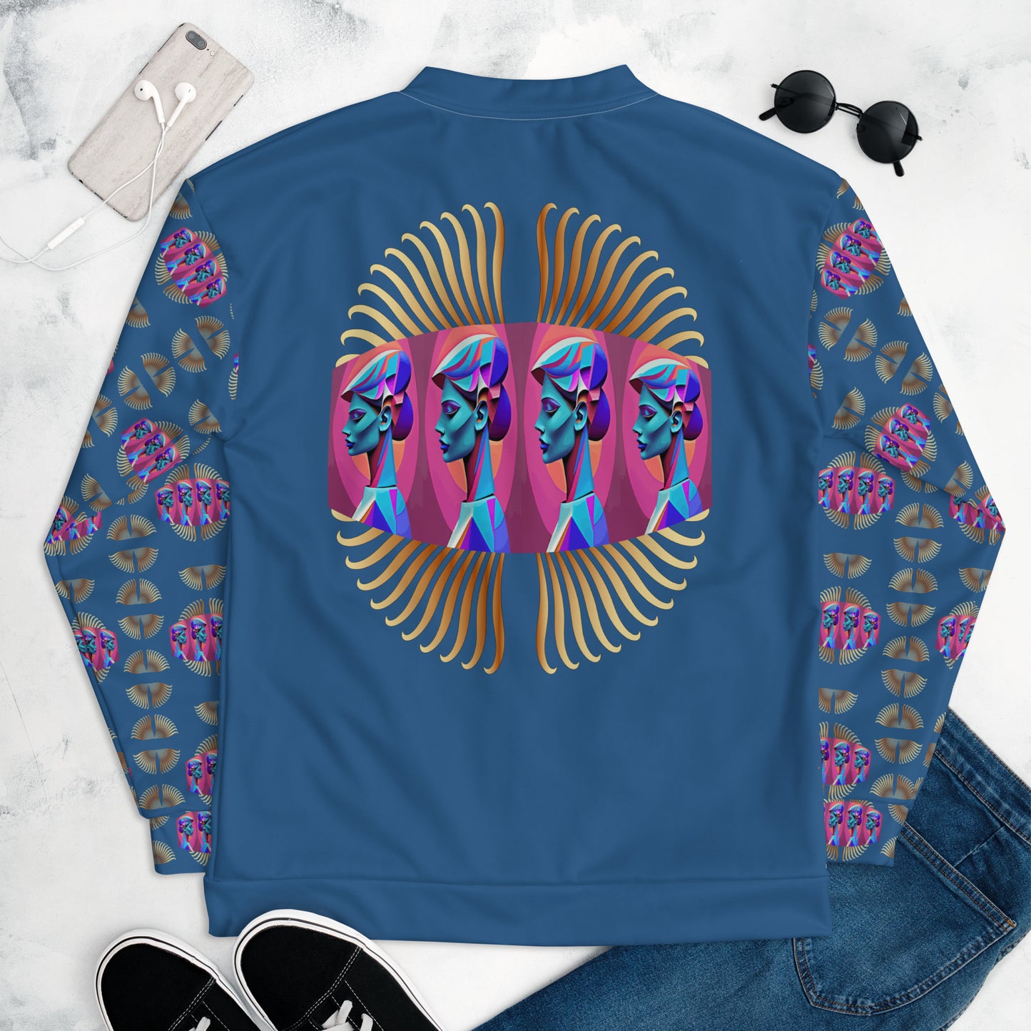 Unisex Bomber Jacket Kukloso Abstracticon No 23 - Free Shipping