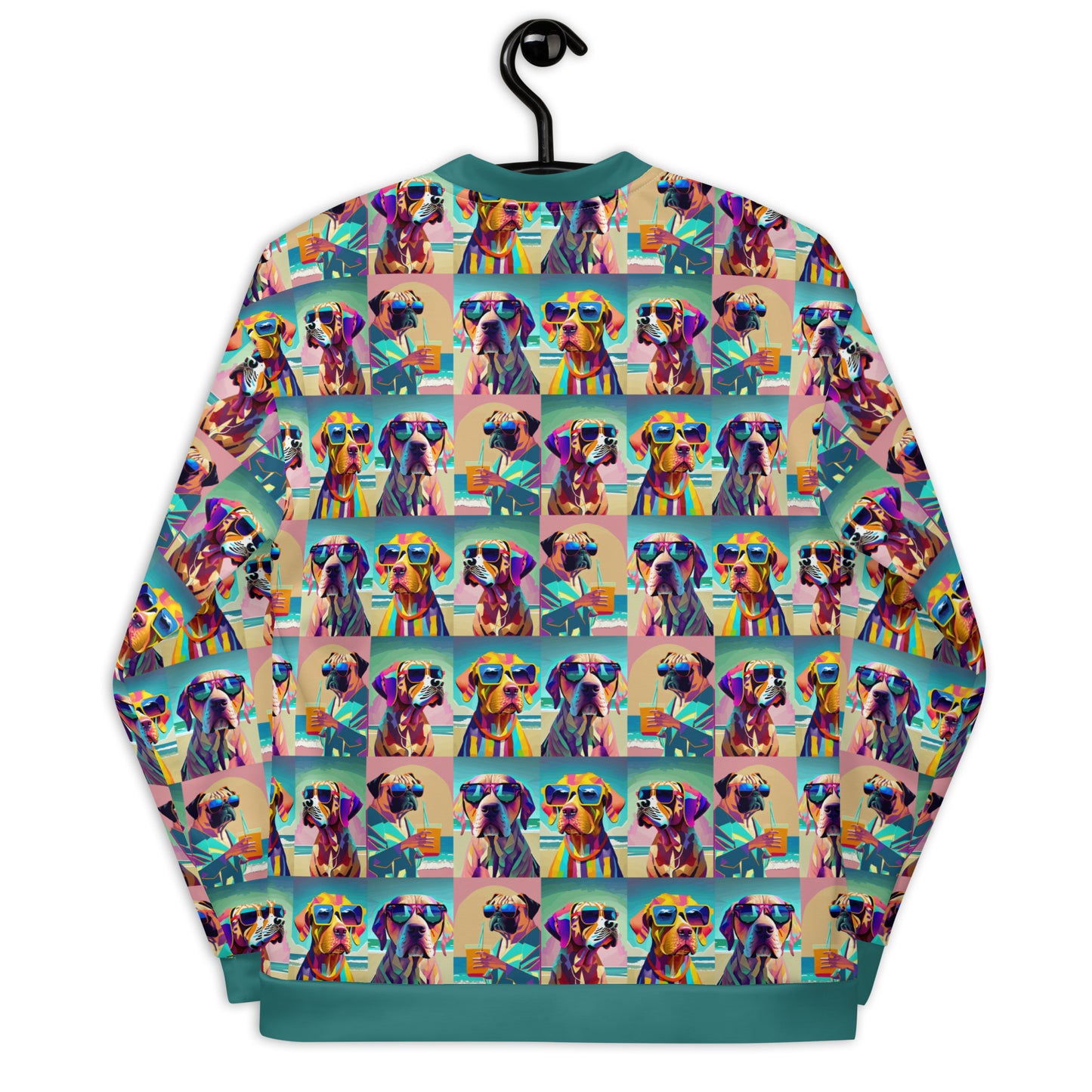 Unisex Bomber Jacket Kukloso Abstracticon No 39 'Beach Dogs' - Free Shipping