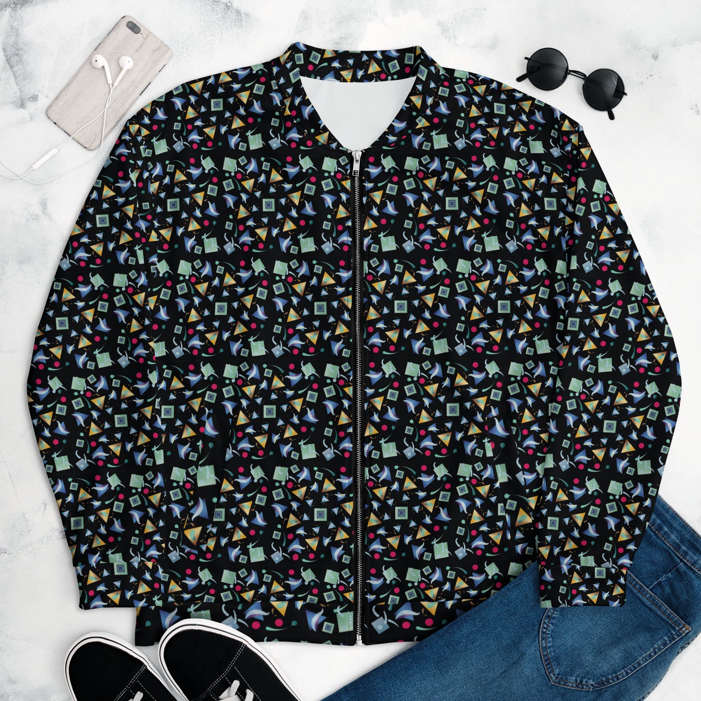 Unisex Bomber Jacket Kukloso Whimsical No 11 B Free Shipping