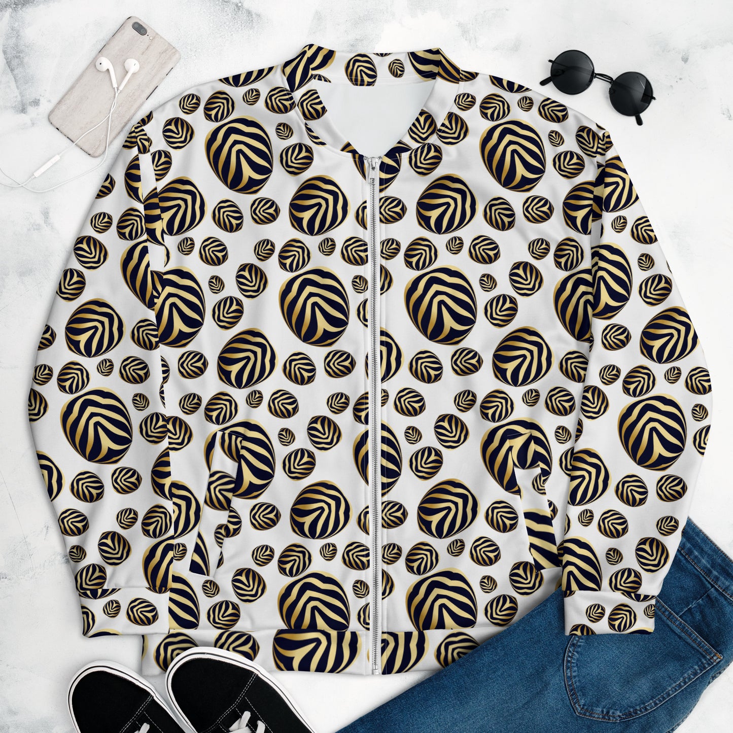 Unisex Bomber Jacket Kukloso Whimsical No 76 B Free Shipping