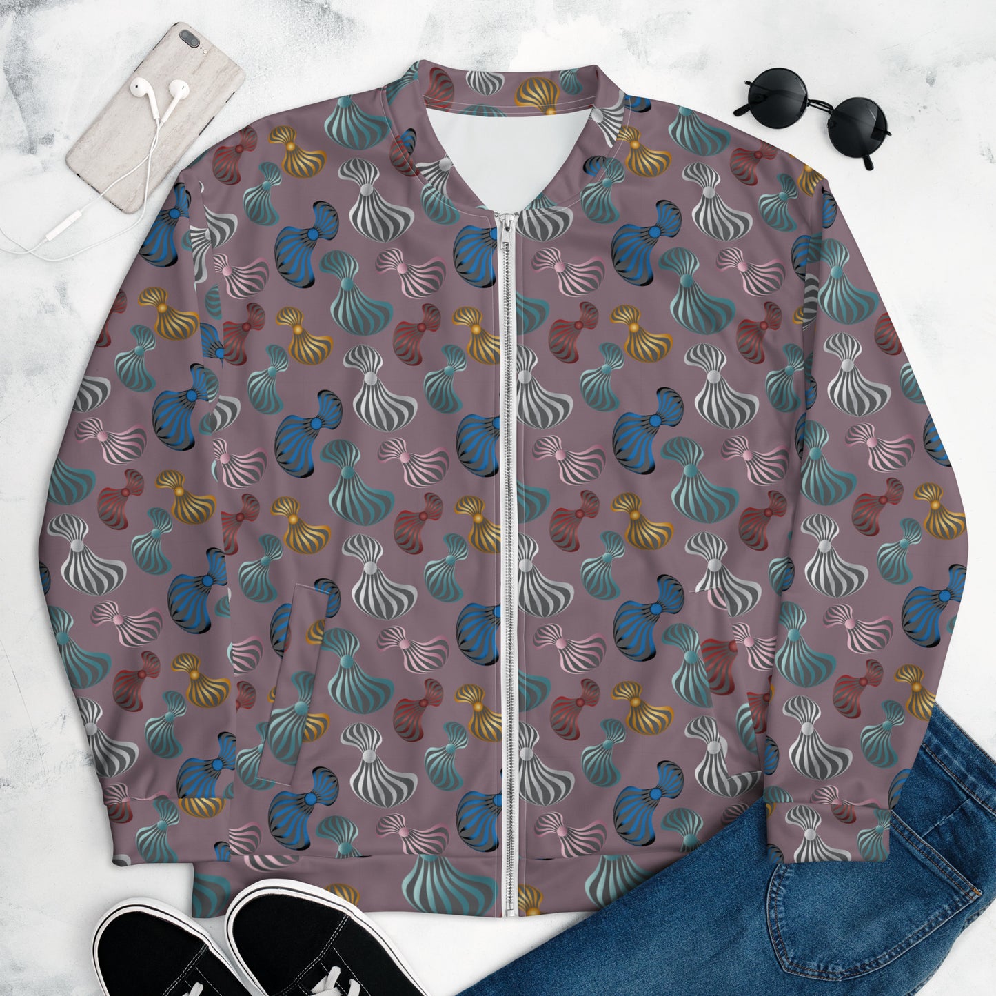 Unisex Bomber Jacket Kukloso Whimsical No 75 C Free Shipping