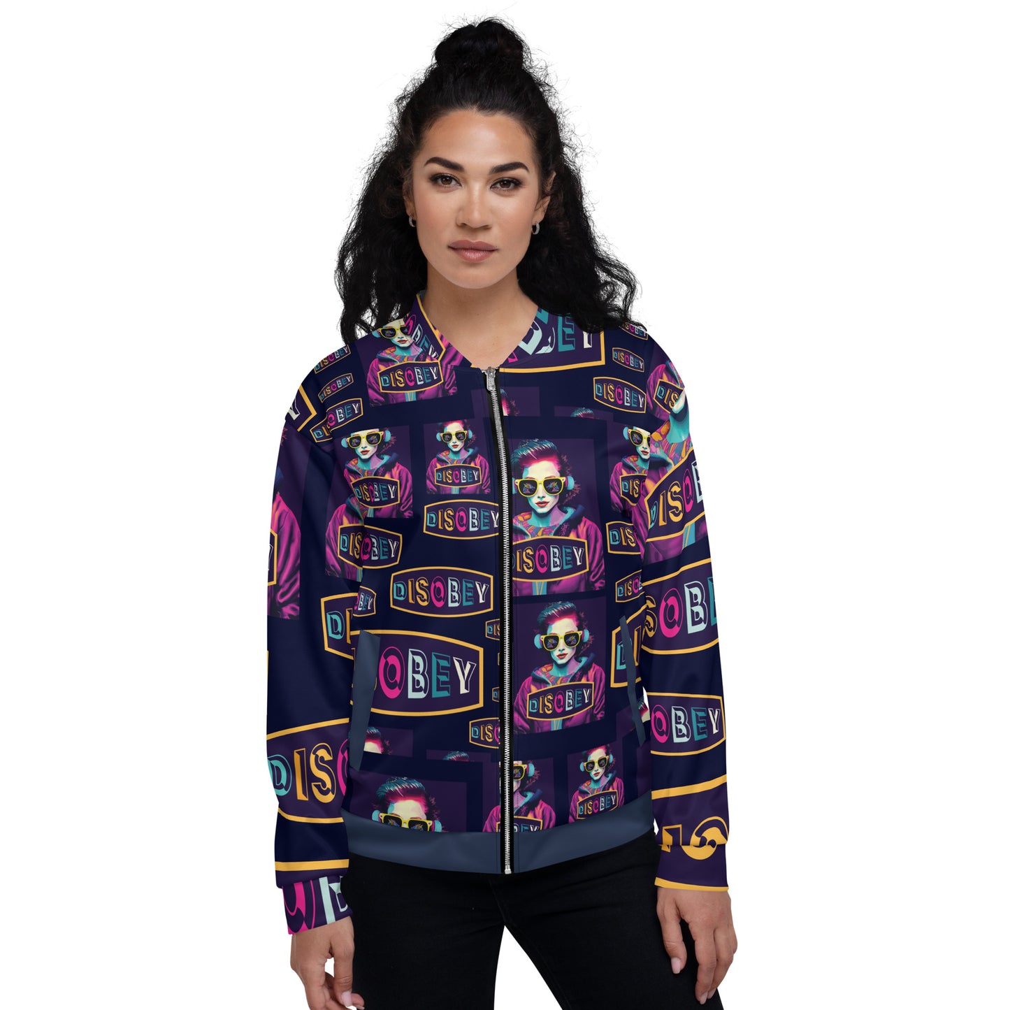 Unisex Bomber Jacket Kukloso Disobey No 3 - Free Shipping