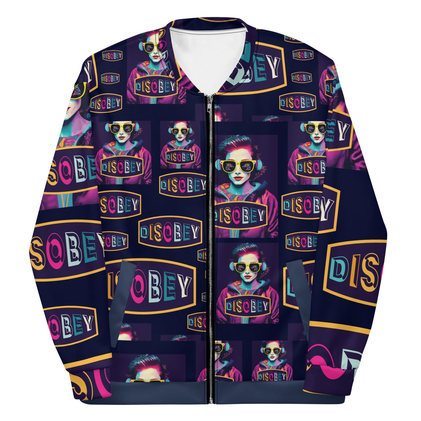 Unisex Bomber Jacket Kukloso Disobey No 3 - Free Shipping