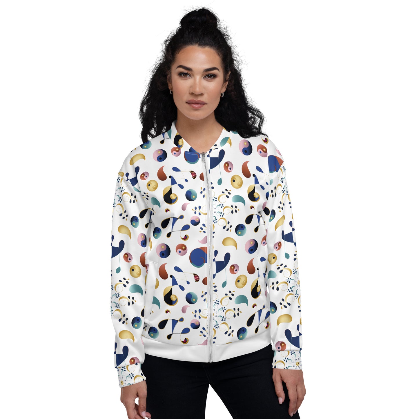 Unisex Bomber Jacket Kukloso Melange de fleuron No 1 - Free Shipping
