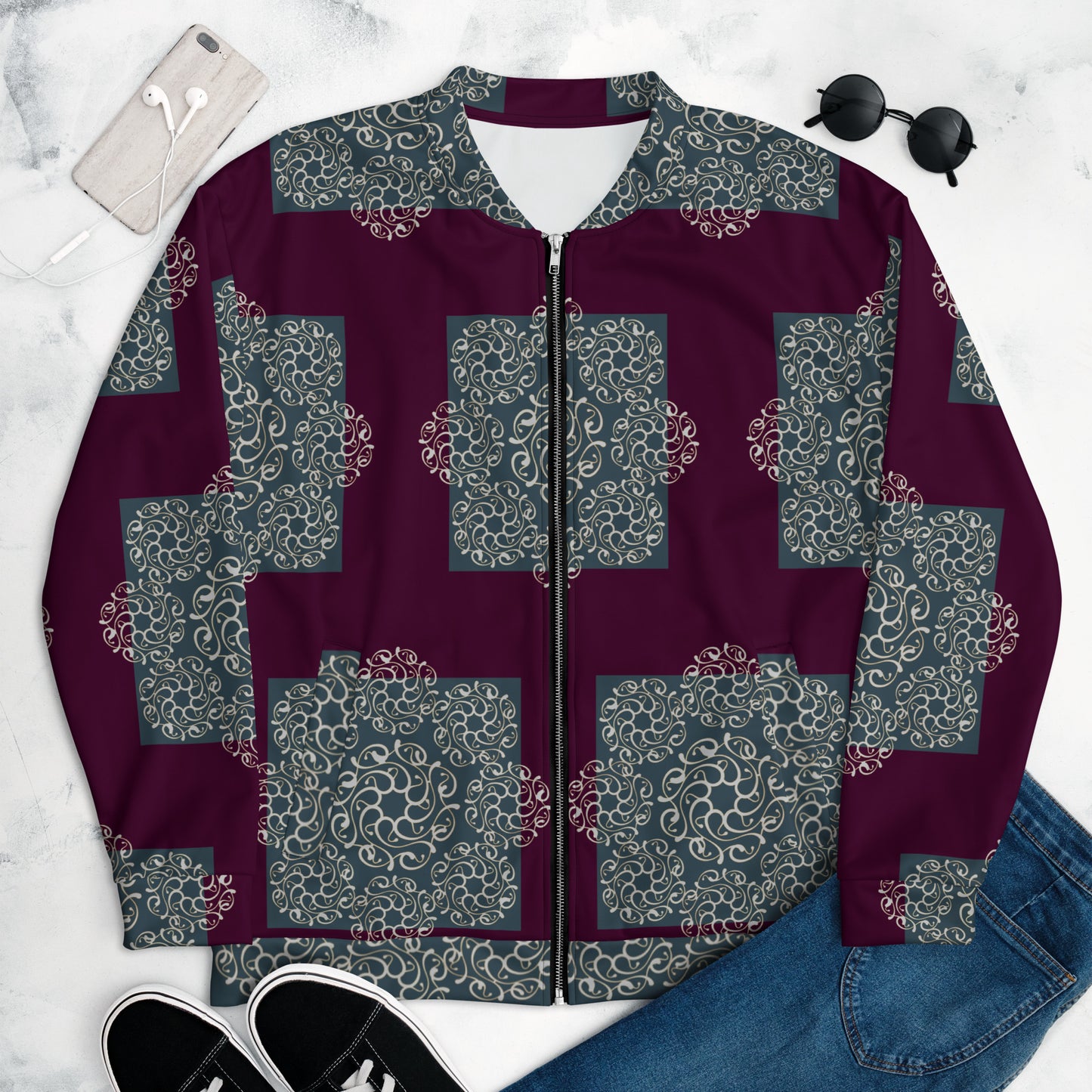 Unisex Bomber Jacket Kukloso Abstractical No 6 - Free Shipping