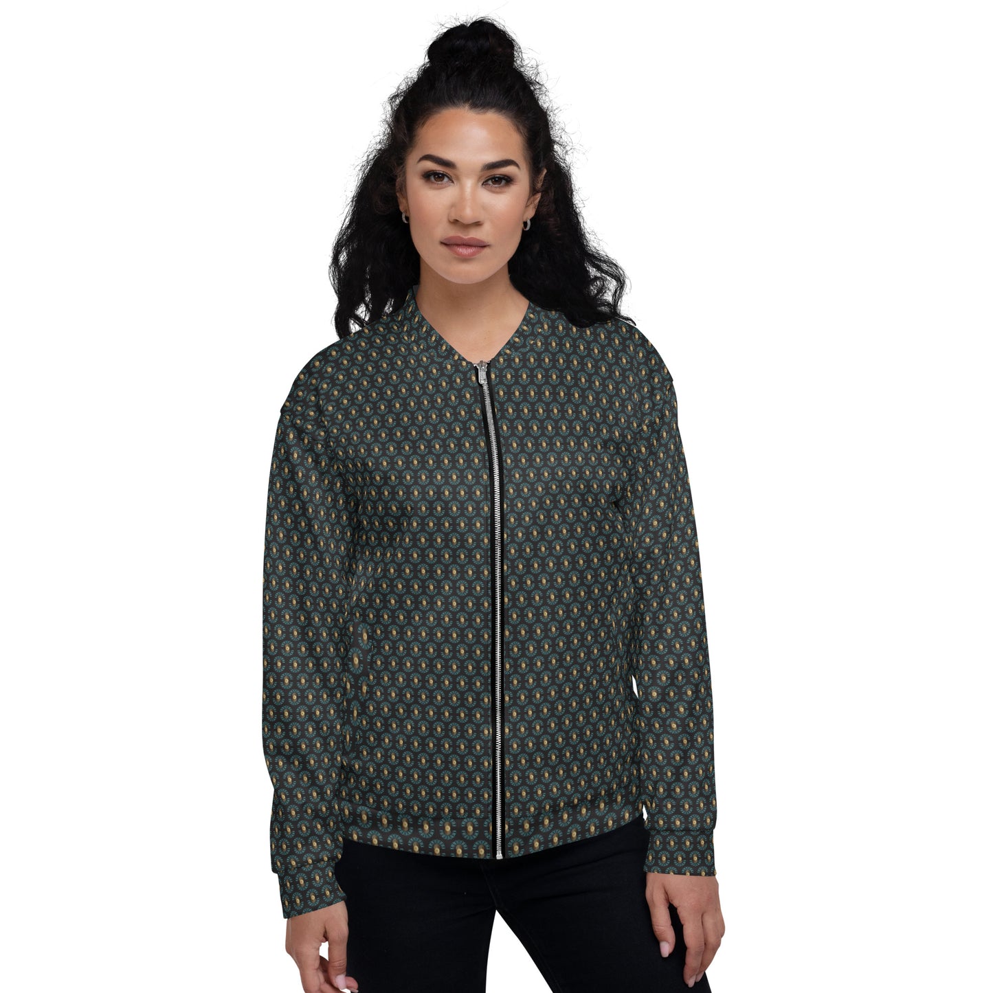 Unisex Bomber Jacket Kukloso Abstractical No 26 Small Pattern - Free Shipping