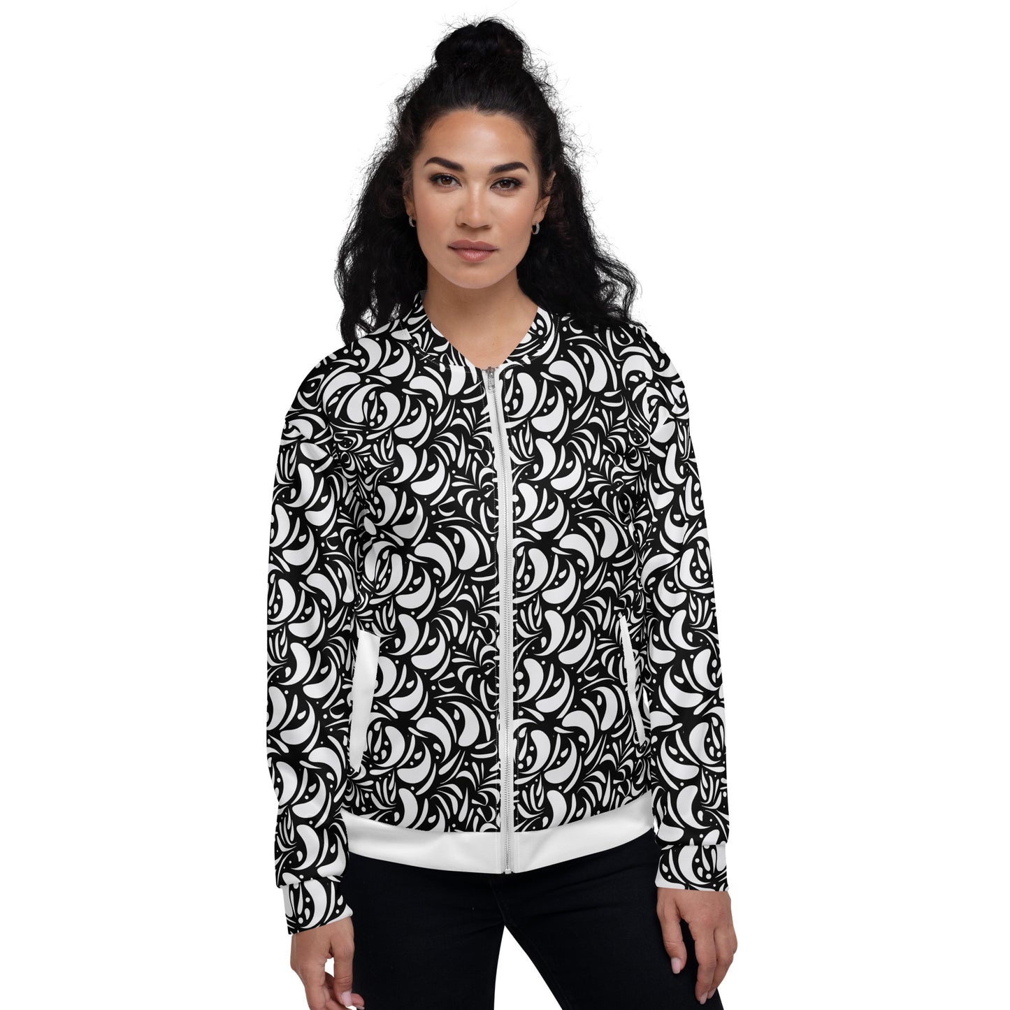 Unisex Bomber Jacket Kukloso Panopoly de fleuron No 9 - Free Shipping