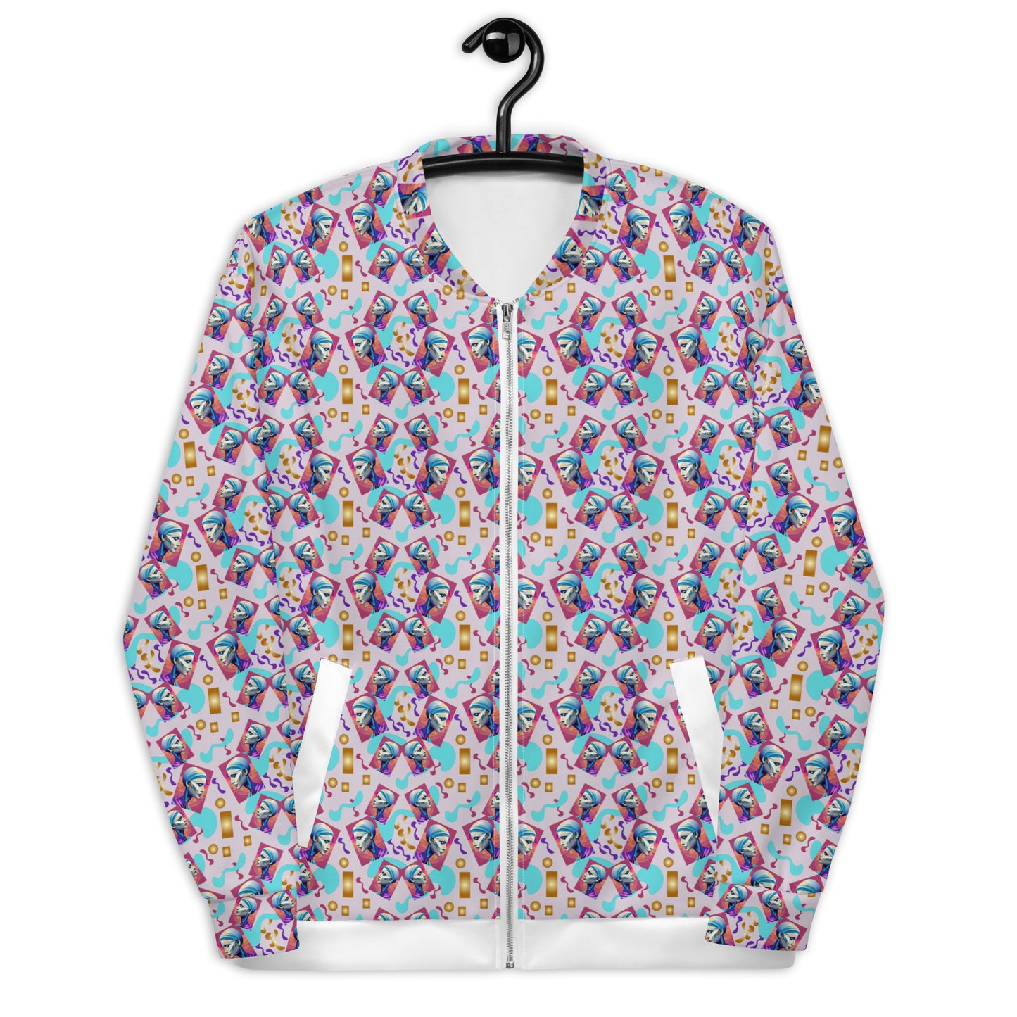 Unisex Bomber Jacket Kukloso Space Face Collage No 4 - free Shipping