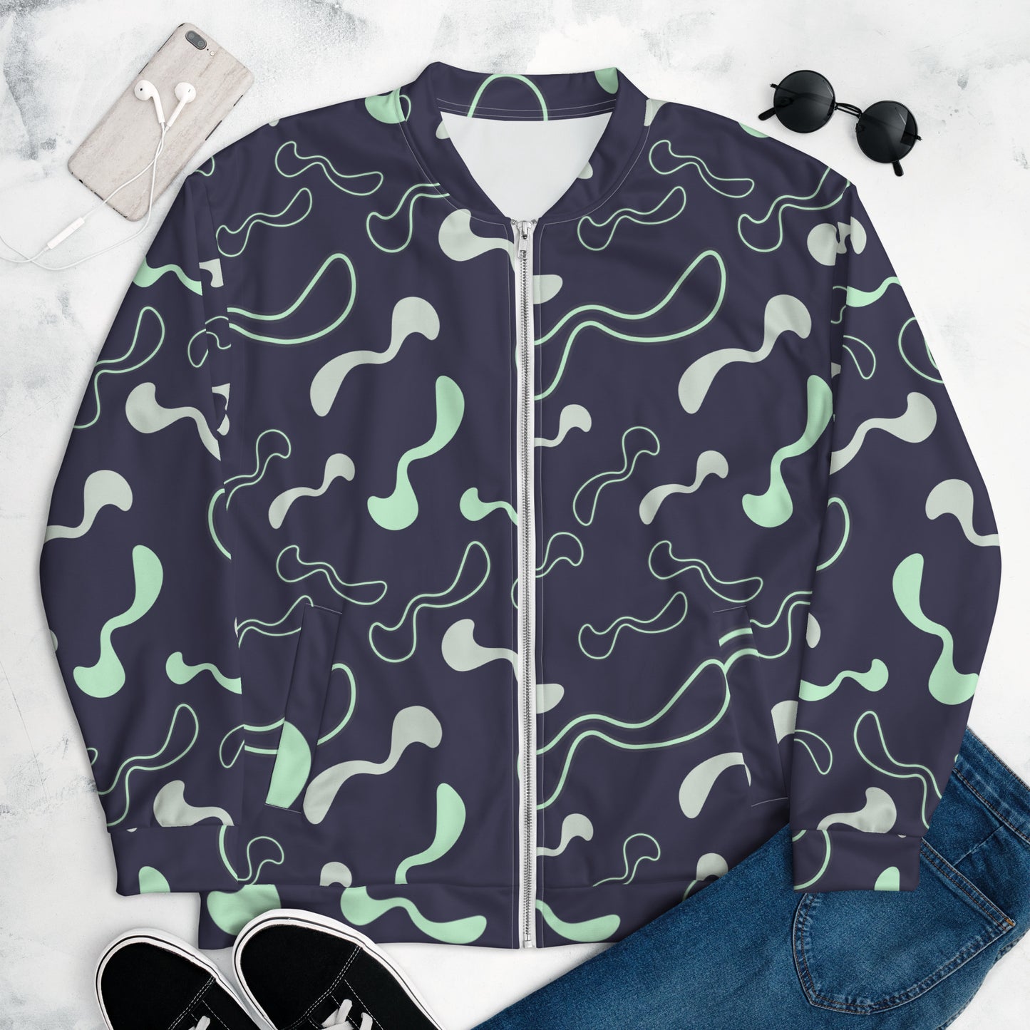 Unisex Bomber Jacket Kukloso Color Maze No 2 - Free Shipping