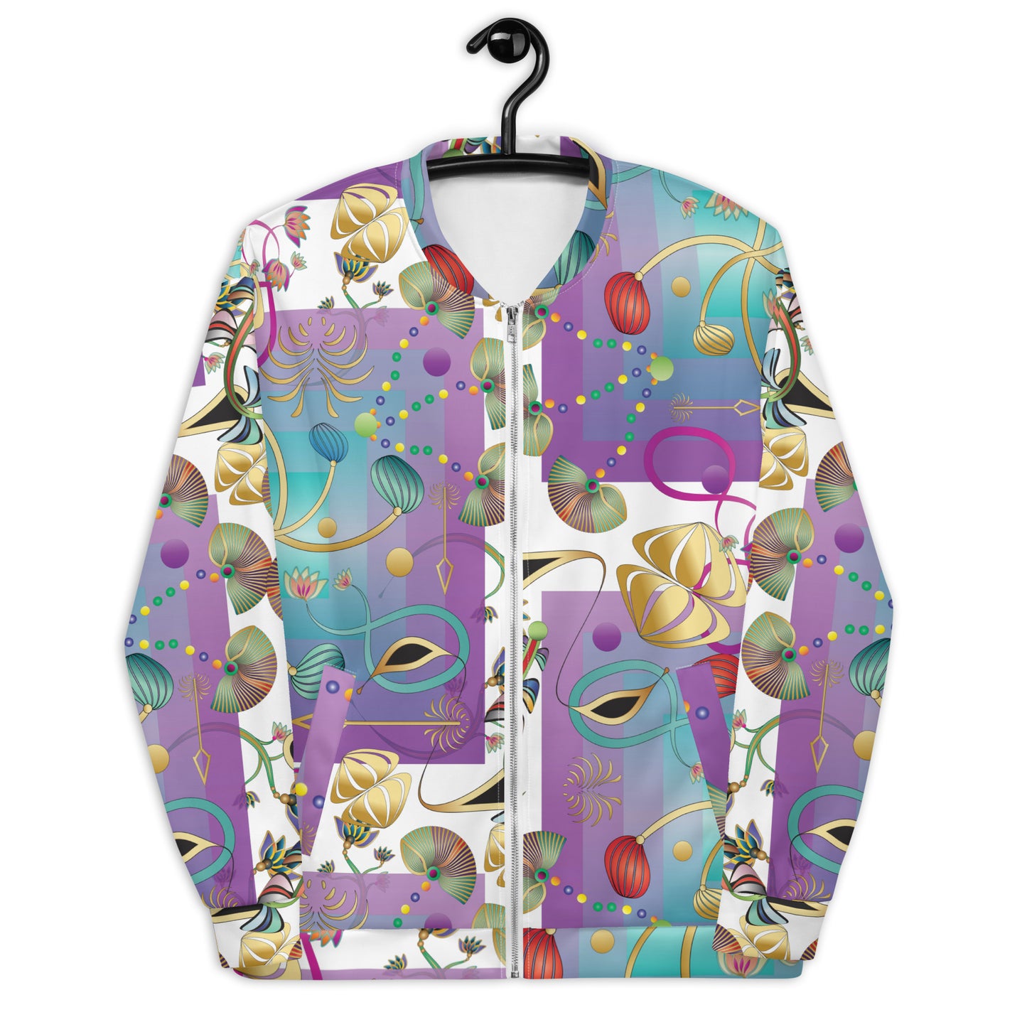 Unisex Bomber Jacket Kukloso Kuklos No 4358 Pattern Large - Free Shipping