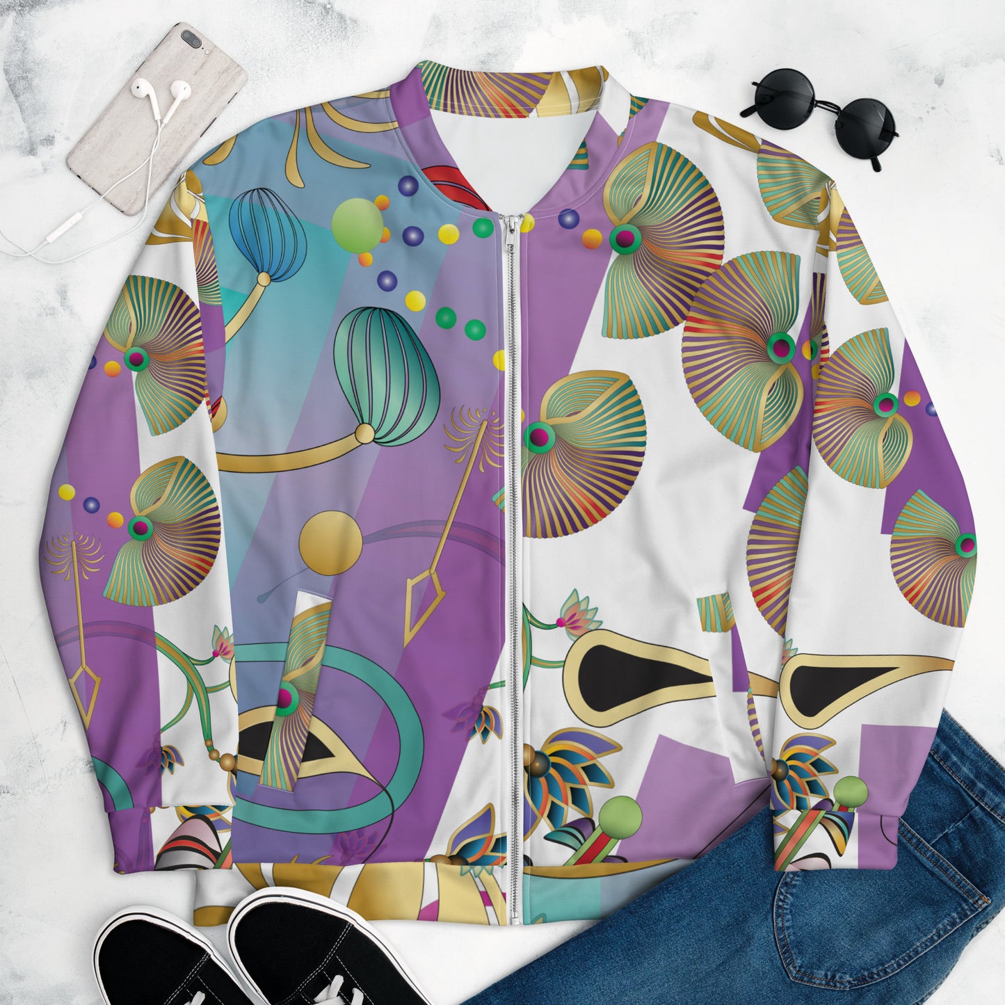 Unisex Bomber Jacket Kukloso Kuklos No 4358 Pattern XL - Free Shipping