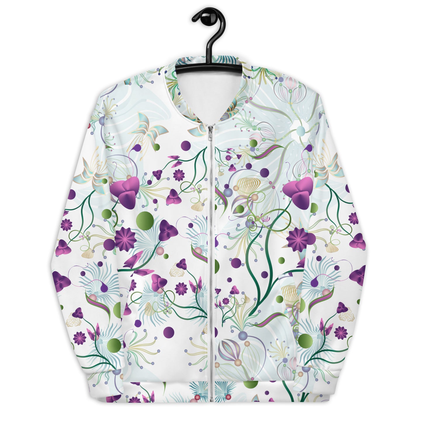 Unisex Bomber Jacket Kukloso Kuklos No 4398/4402 Collage Pattern - Free Shipping