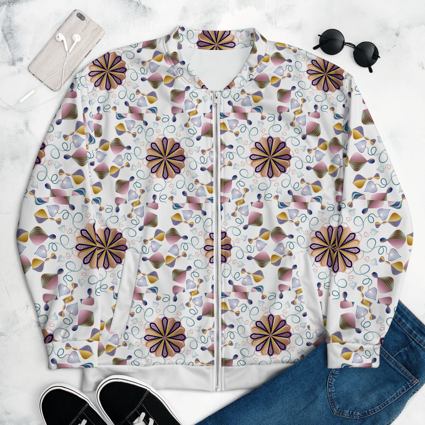 Unisex Bomber Jacket Kukloso Kuklos No 4393 Pattern - Free Shipping