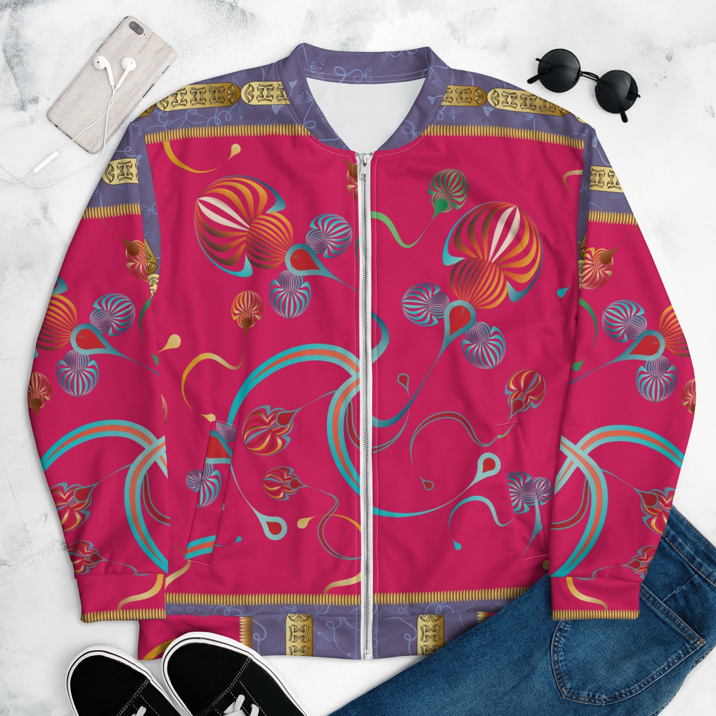 Unisex Bomber Jacket Kukloso Kuklos No 4375 Pattern - Free Shipping