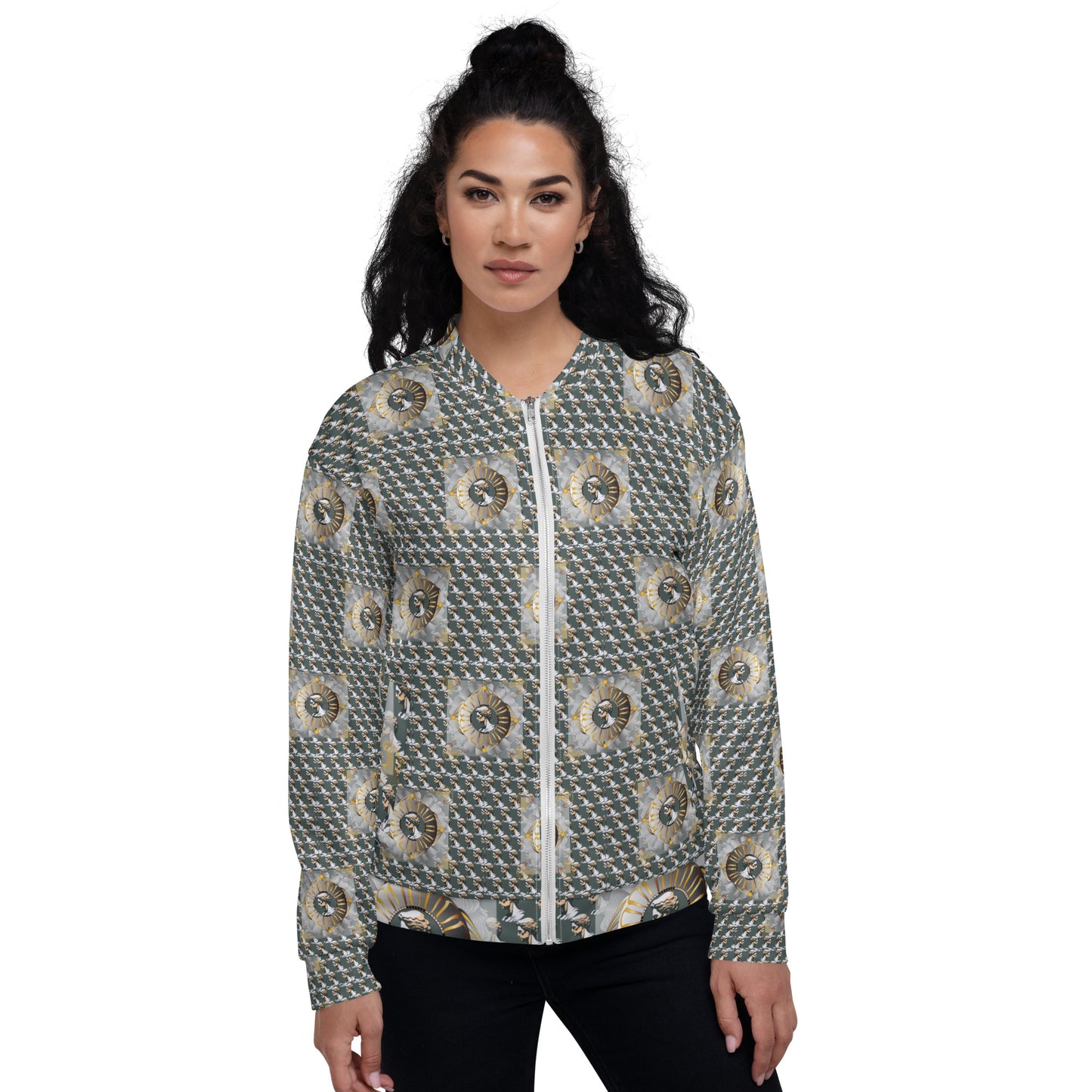 Unisex Bomber Jacket Kukloso Kuklos No 4376 Pattern - Free Shipping