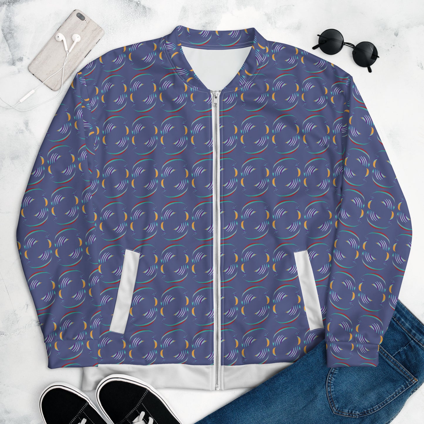 Unisex Bomber Jacket Kukloso Fleuron No 76 No 1 - Free Shipping
