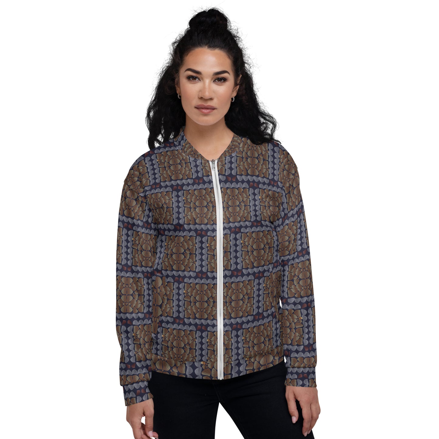 Unisex Bomber Jacket Kukloso Fleuron No 78 B - Free Shipping