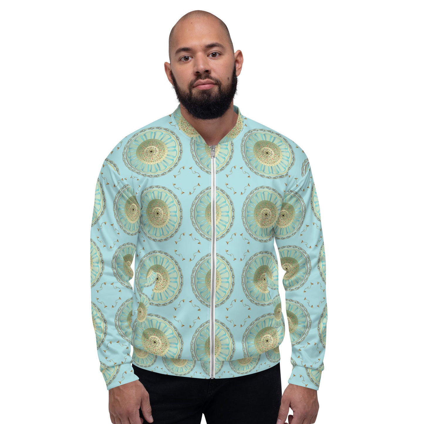 Unisex Bomber Jacket Kukloso Mandala Delicata - Free Shipping