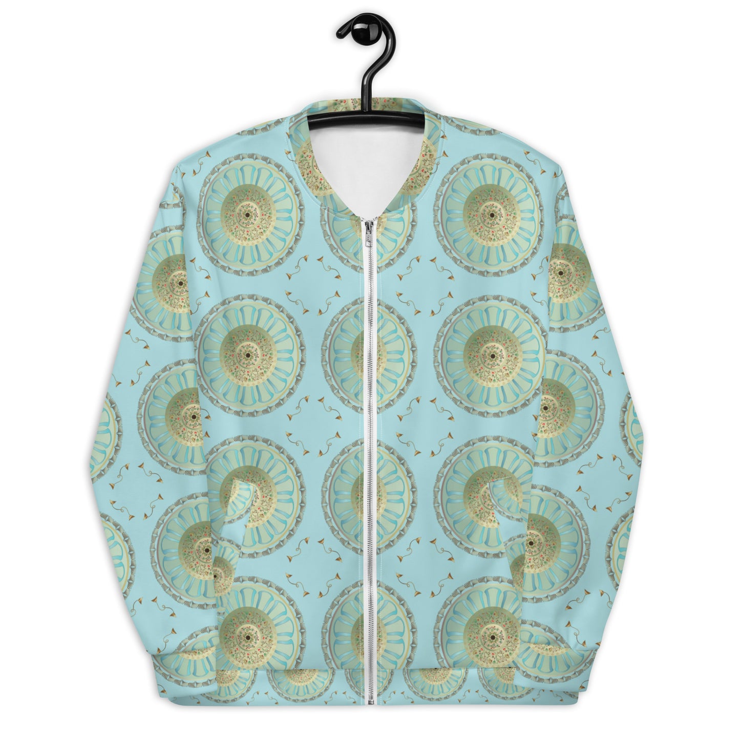 Unisex Bomber Jacket Kukloso Mandala Delicata - Free Shipping