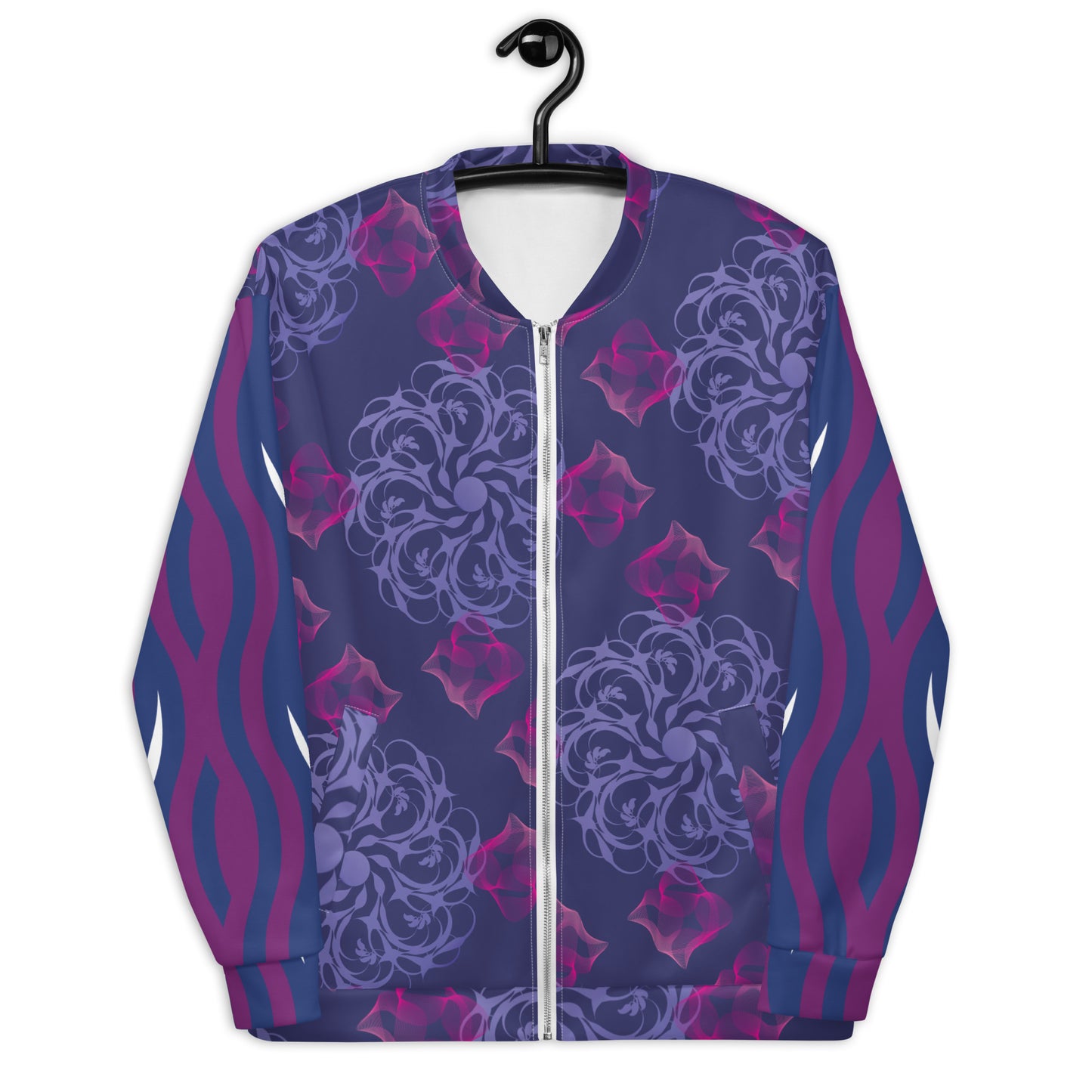 Unisex Bomber Jacket Kukloso Fleuron Pattern No 10-A - Free Shipping