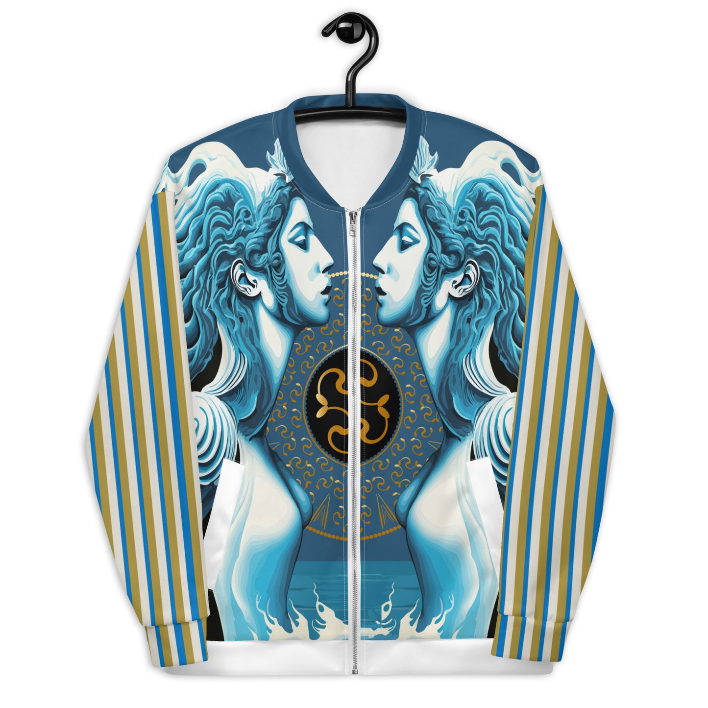 Unisex Bomber Jacket Kukloso Aqua Siren of The Sea No 2 B - Free Shipping