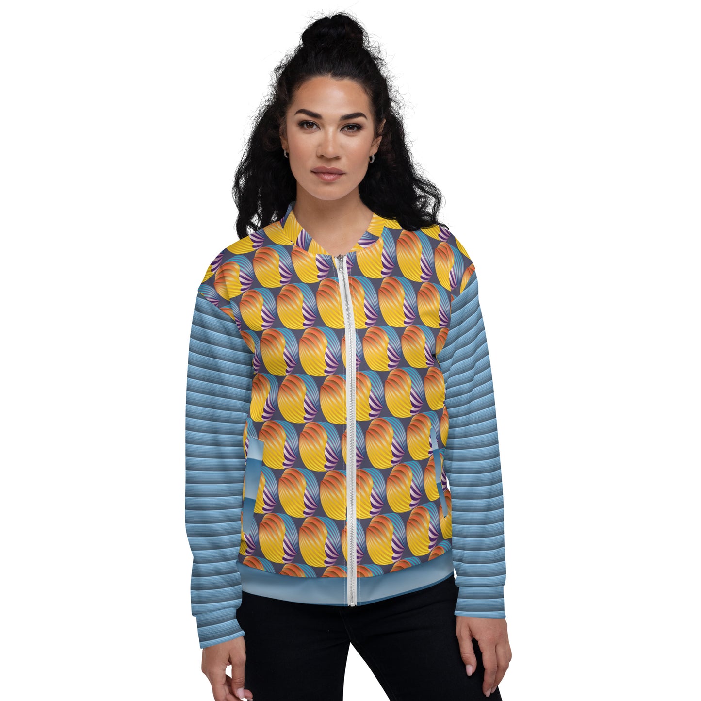 Unisex Bomber Jacket Kukloso Abstractical No 287 A - Free Shipping