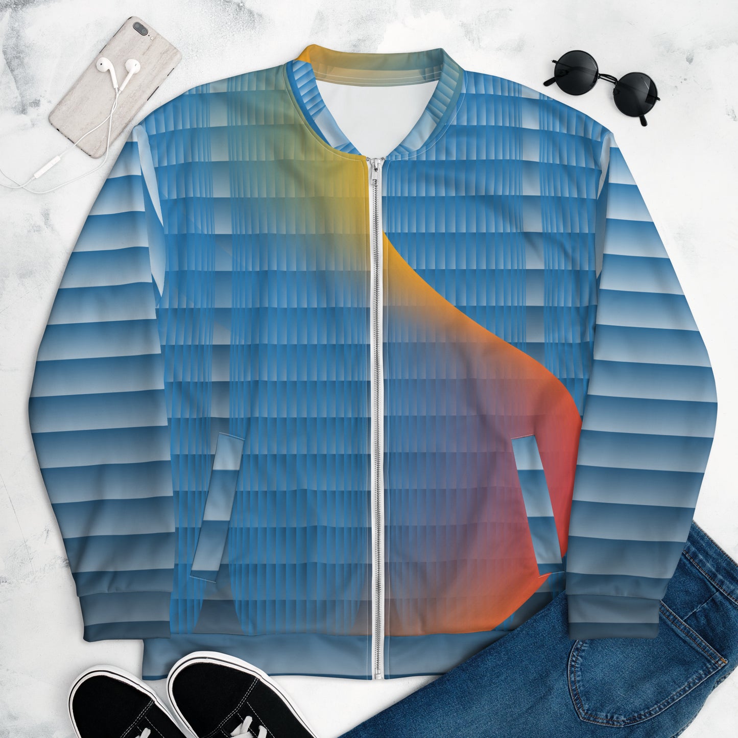 Unisex Bomber Jacket Kukloso Abstractical No 287 B - Free Shippping