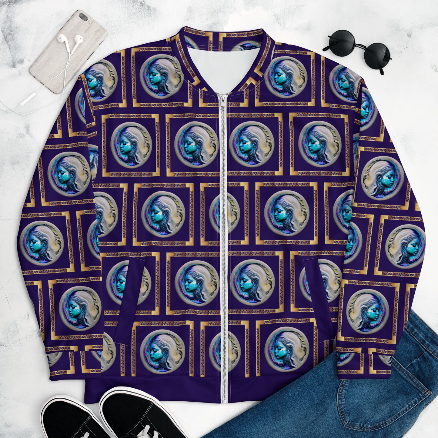 Unisex Bomber Jacket Kukloso Liquid Color Woman No 2 - Free Shipping